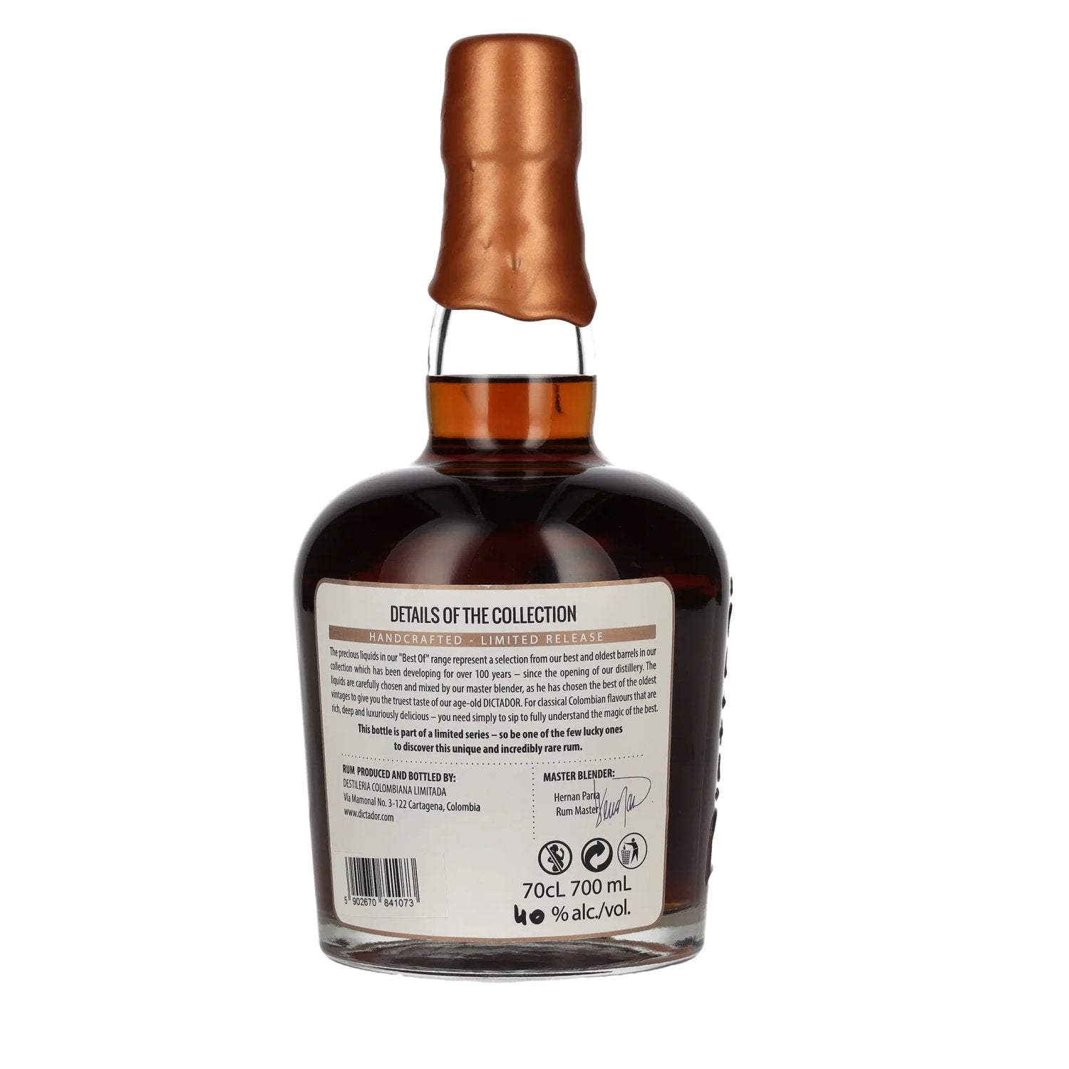 Dictador BEST OF 1987 EXTREMO Rum 30YO/050317/EX-SH298 40% vol. 0.7 l