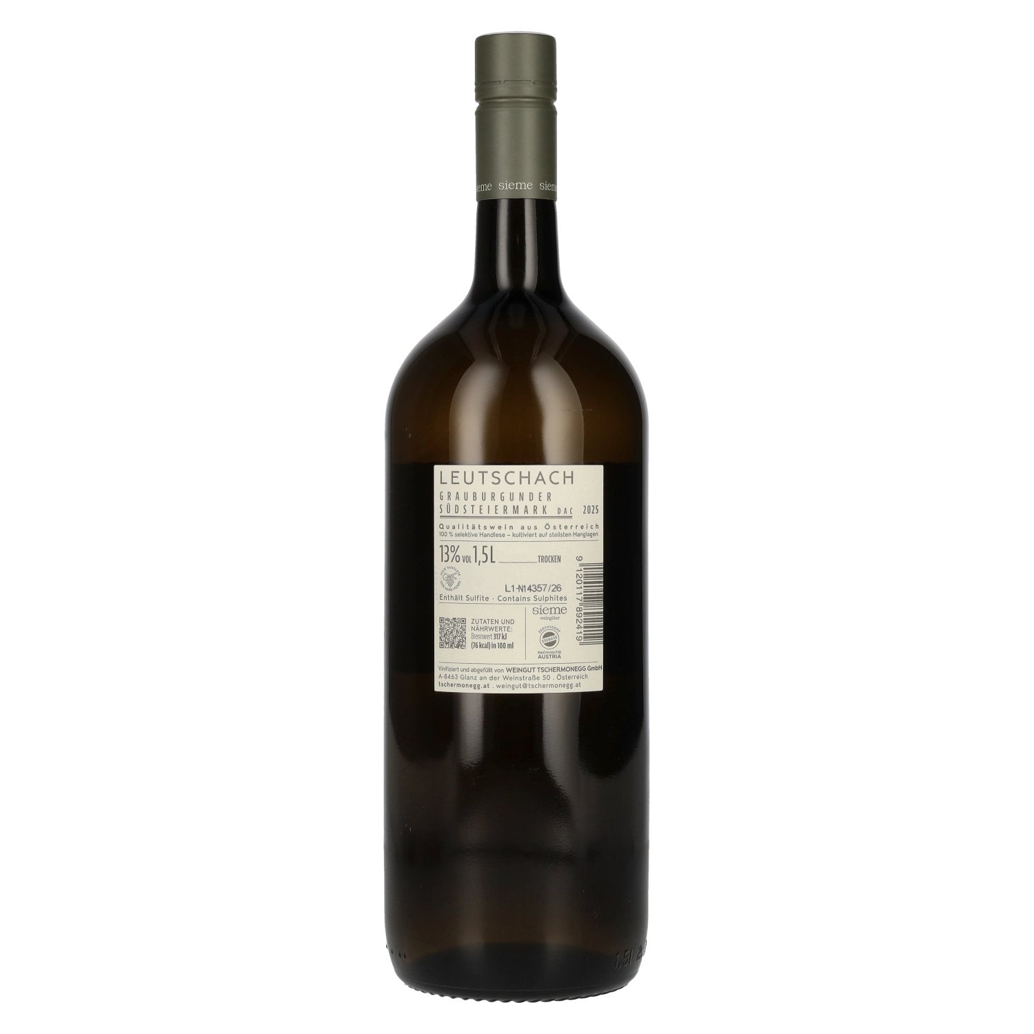 Tschermonegg Grauburgunder Leutschach Südsteiermark DAC 2025 13% Vol. 1,5l