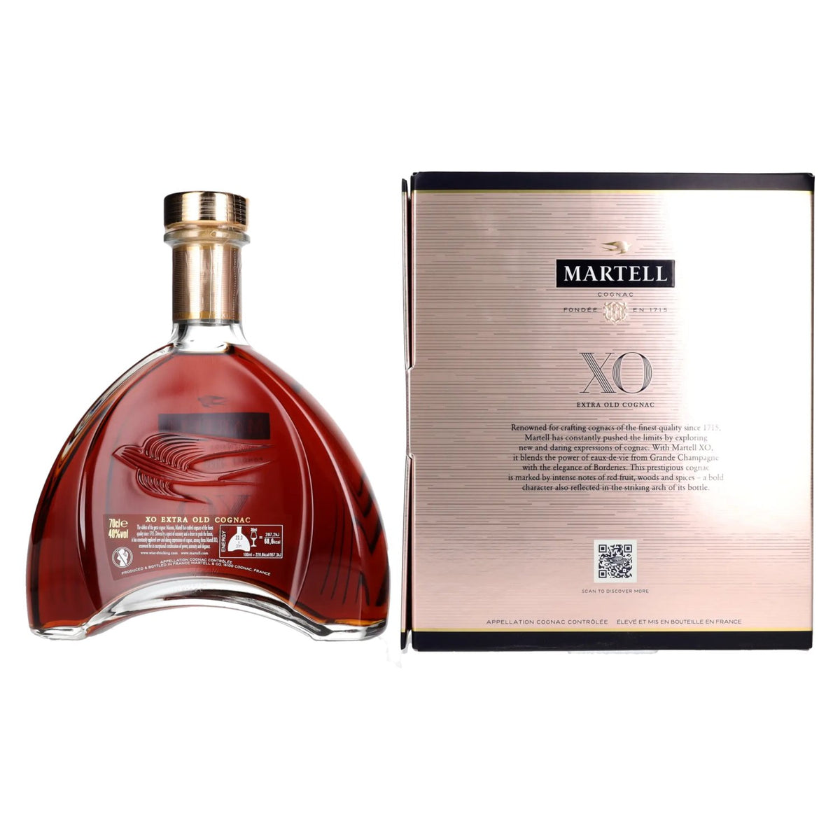 Martell XO Extra Old Cognac 40% vol. 0,7 l in geschenkverpakking