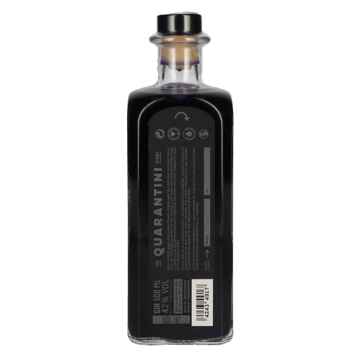 Quarantini Social Black Gin 42% Vol. 0,5l
