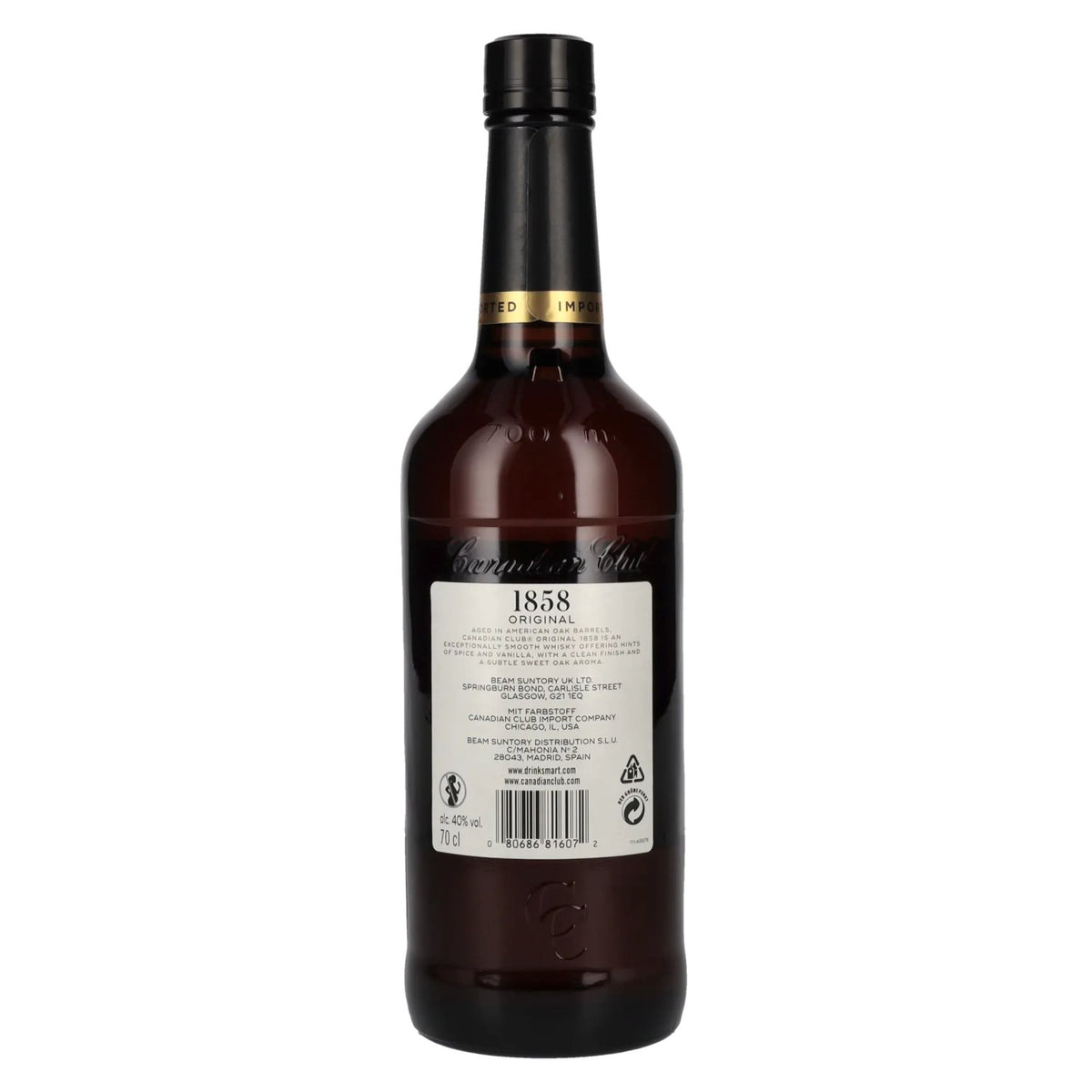 Canadian Club Blended Canadian Whisky 40% vol. 0,7 l