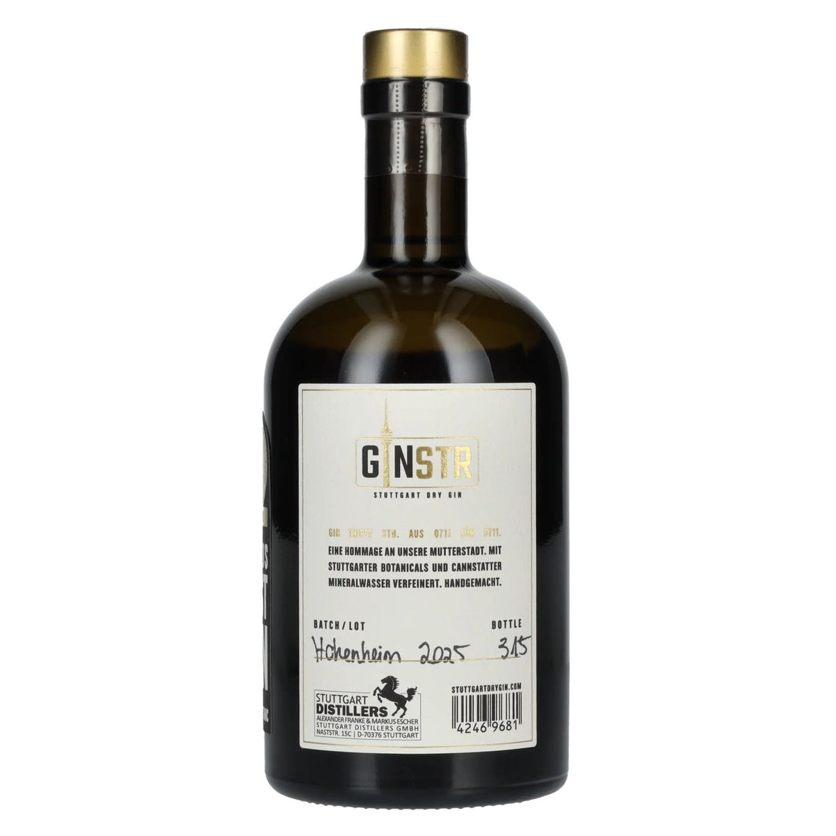 Ginstr Stuttgart Dry Gin 44% vol. 0,5 l