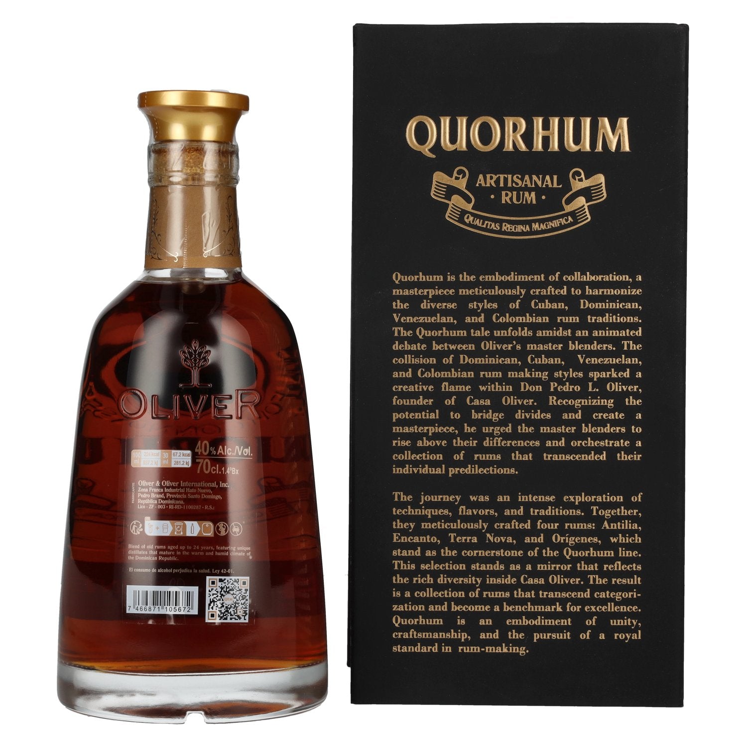 Ron Quorhum 24 Sistema Solera ORÍGENES 40% Vol. 0,7l in gift box