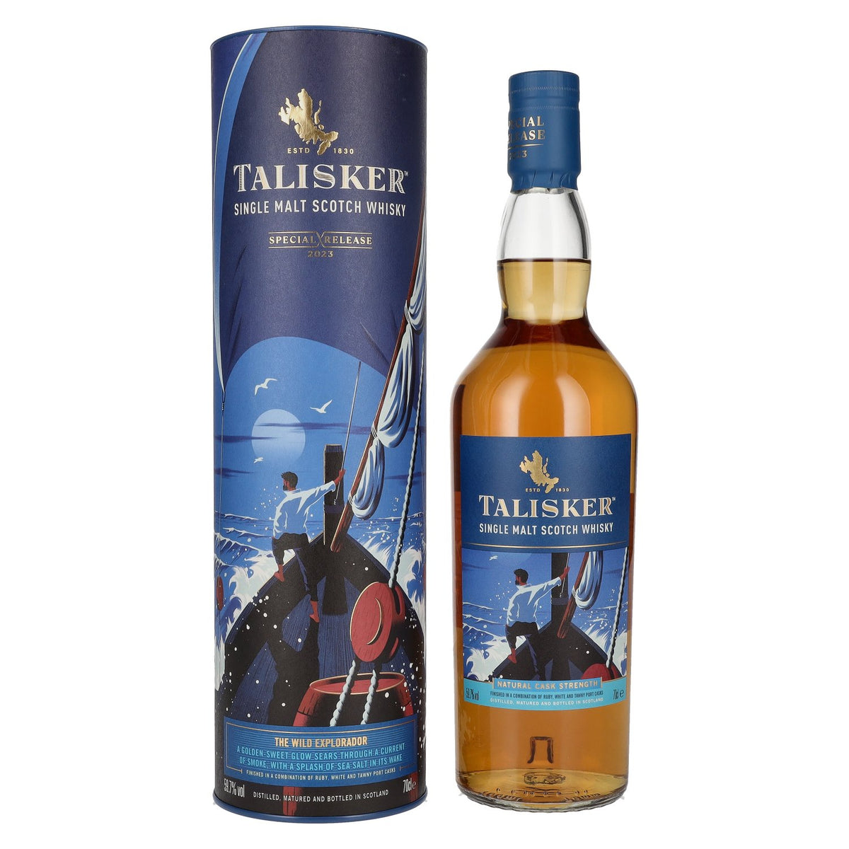 Talisker THE WILD EXPLORADOR Single Malt Édition spéciale 2023 59,7 % vol. 0,7 l dans un coffret cadeau
