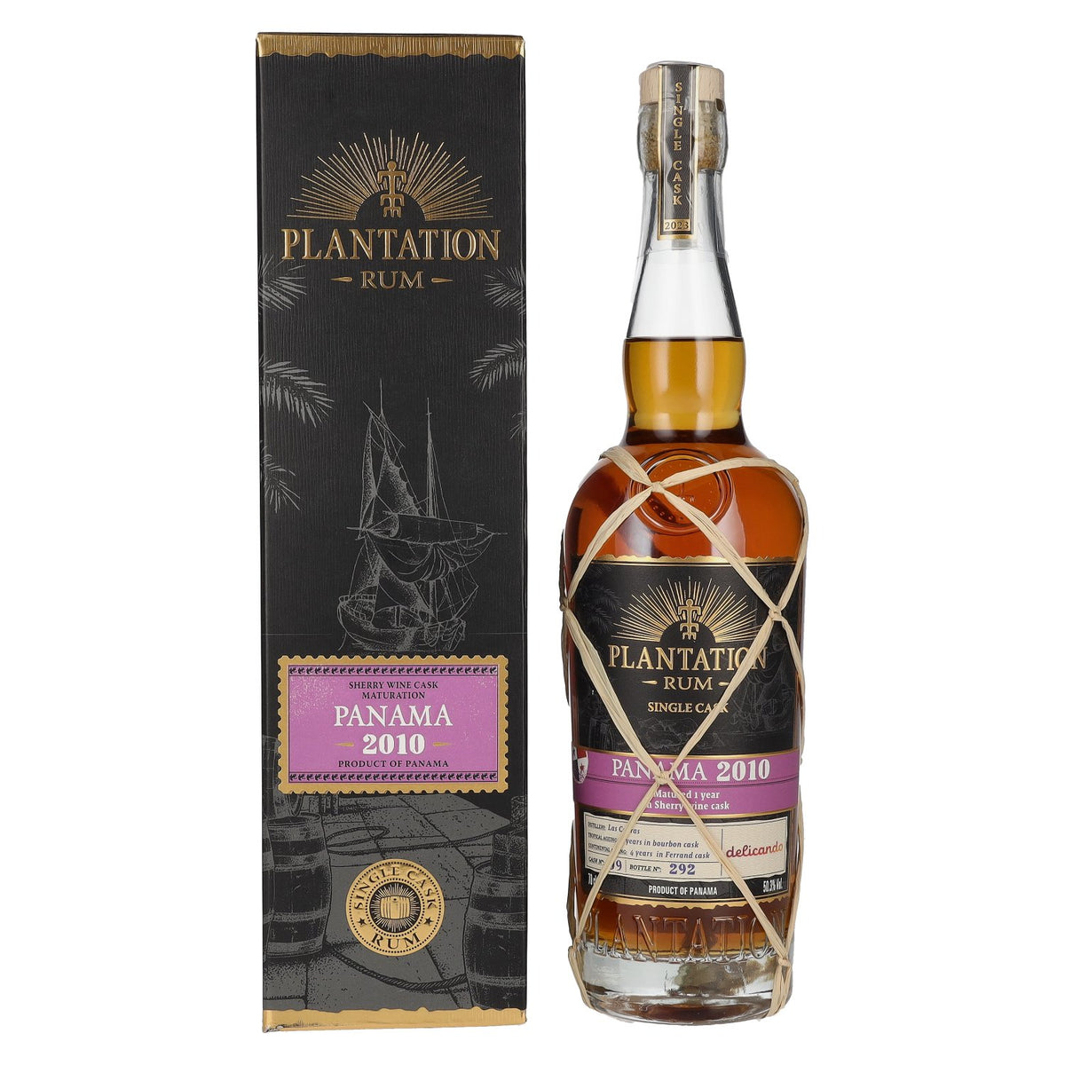 Plantation Rum PANAMA 2010 Single Cask Sherry Finish by delicando 2023 50,3% Vol. 0,7l in Geschenkbox