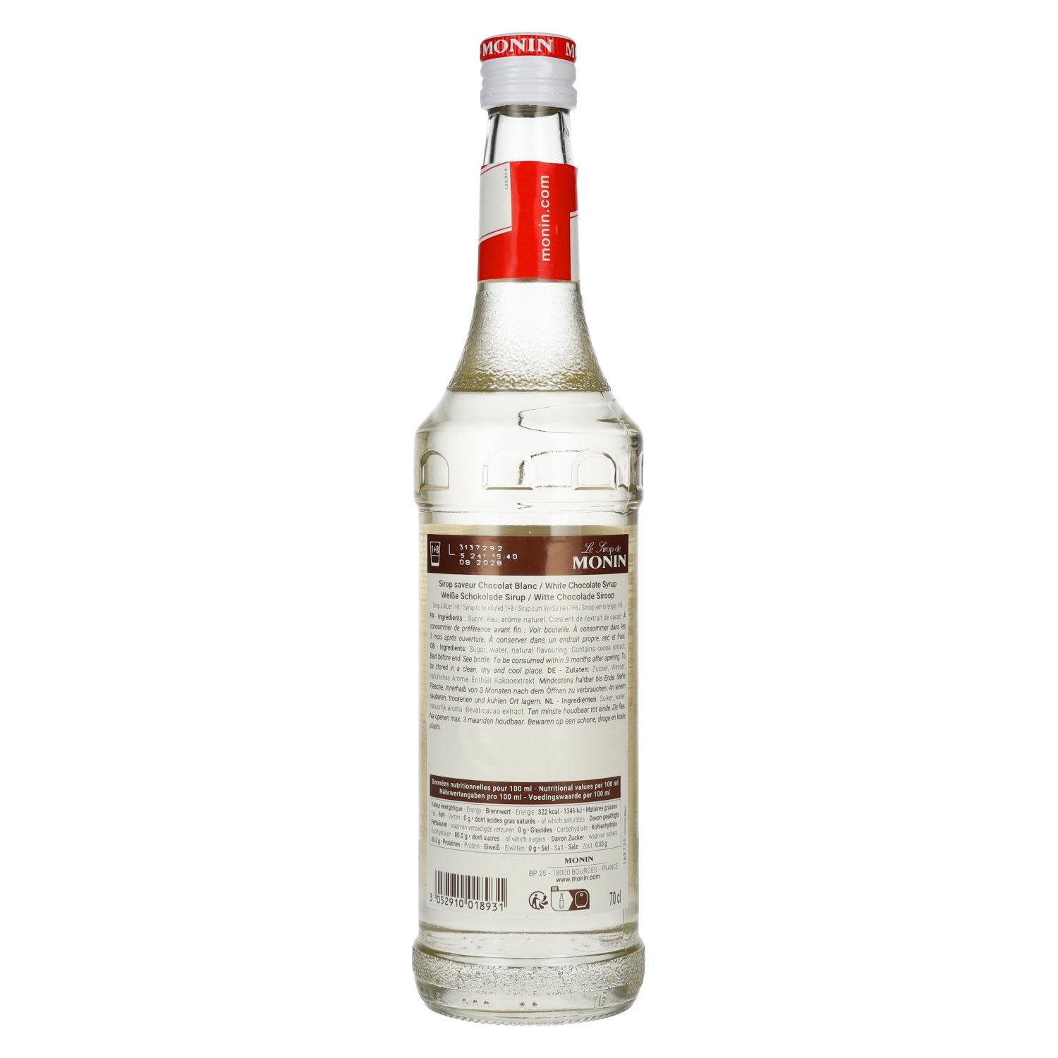Le Sirop de Monin WHITE CHOCOLATE 0,7l