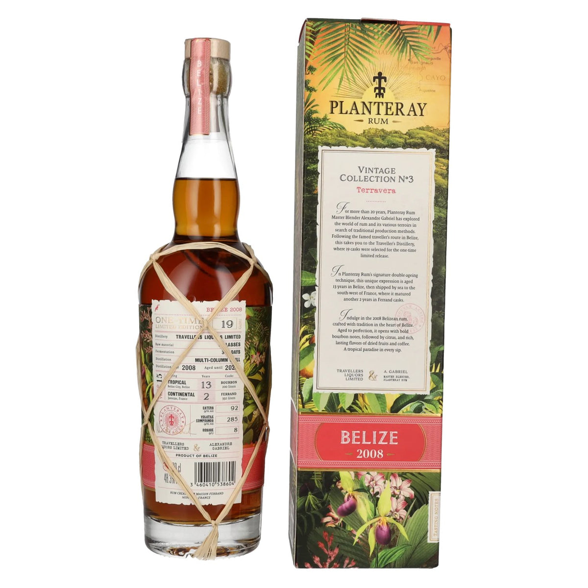 Planteray Rum BELIZE Double Aged Rum ONE-TIME Limited Edition 2008 48,3% Vol. 0,7l in Geschenkbox