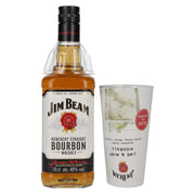 Jim Beam Kentucky Straight Bourbon Whiskey 40% vol. 0,7 l met highballglas