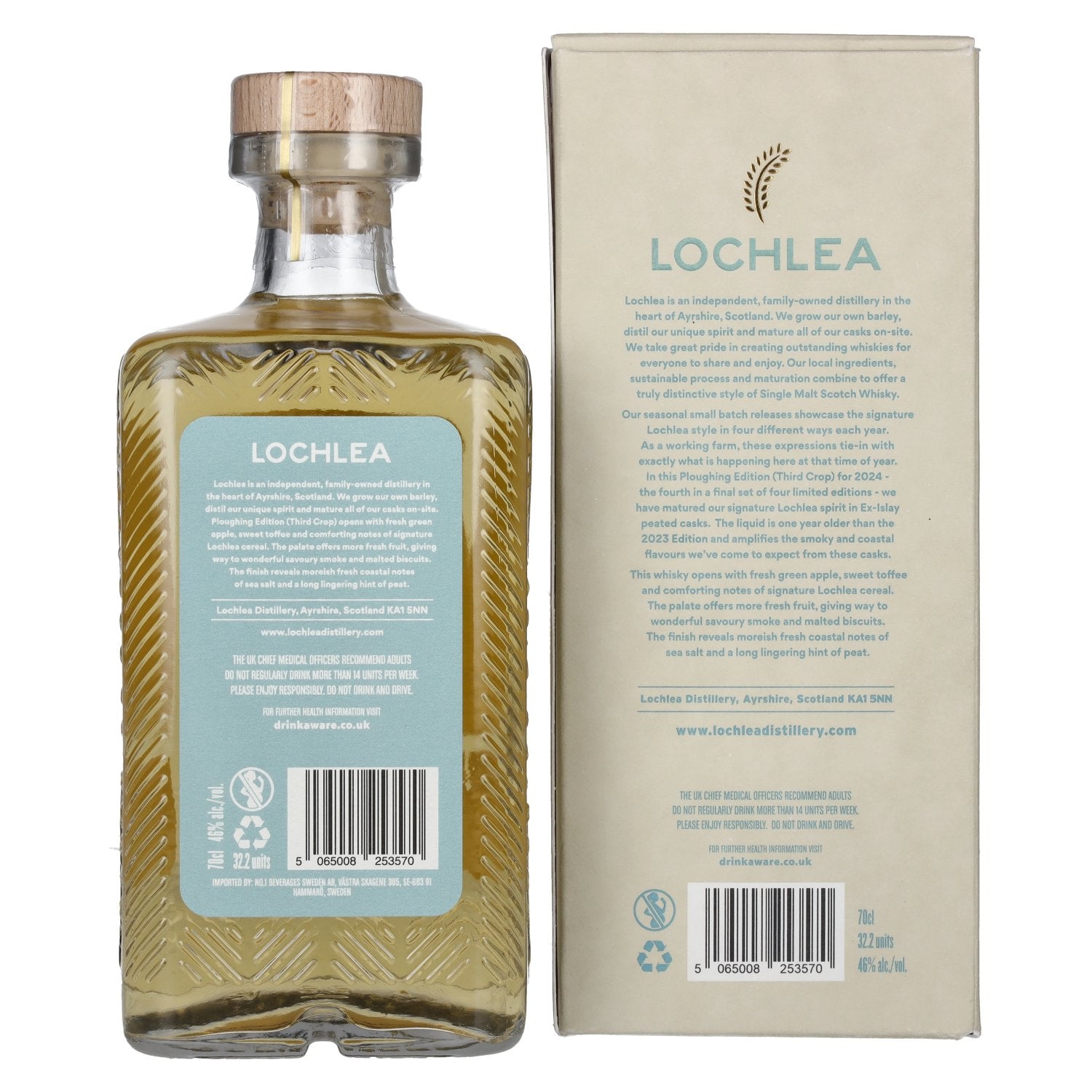 Lochlea PLOUGHING EDITION Third Crop Single Malt Scotch Whisky 46% Vol. 0,7l en coffret cadeau