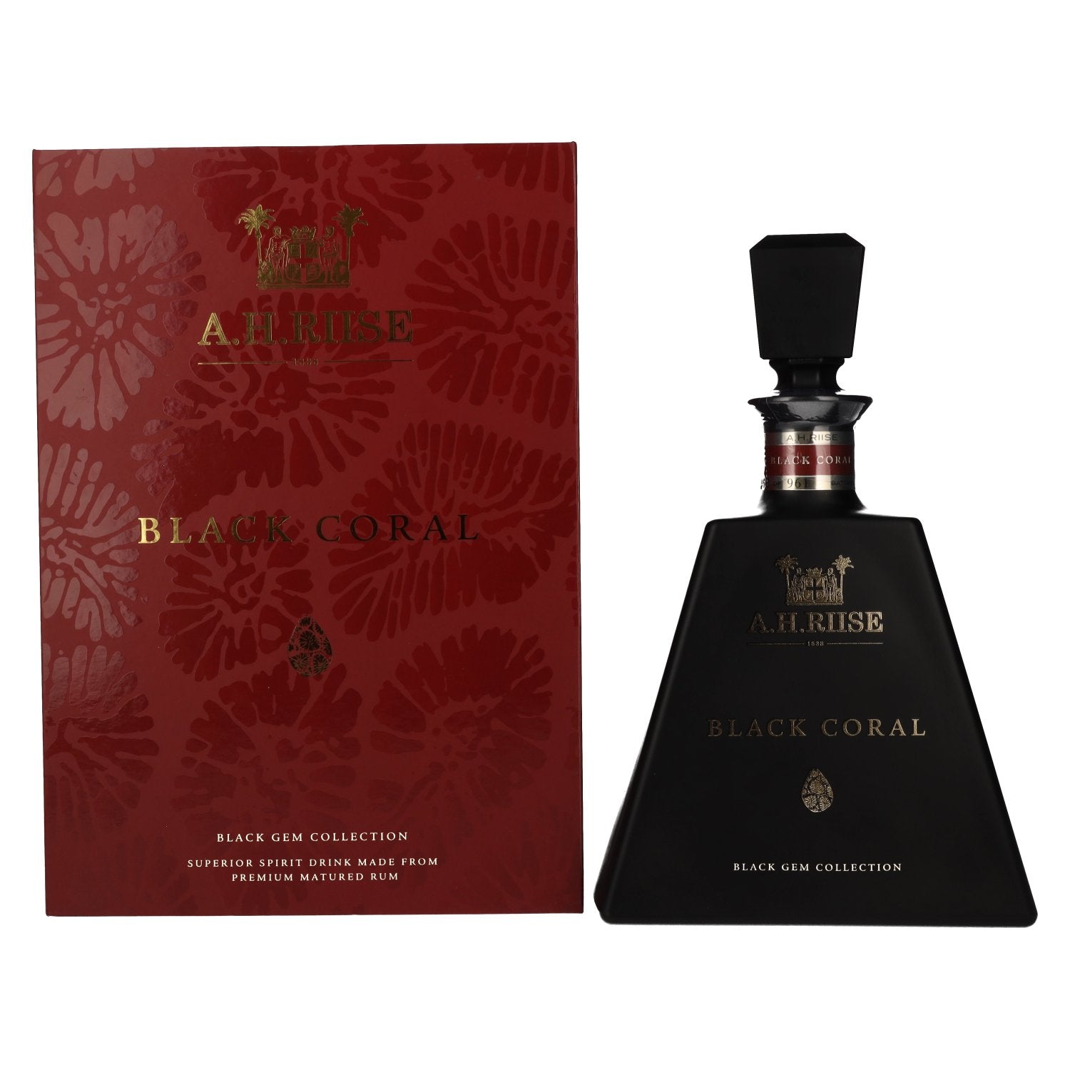 A.H. Riise Black BLACK CORAL Gem Collection Spirit Drink 45,8% Vol. 0,7l in gift box