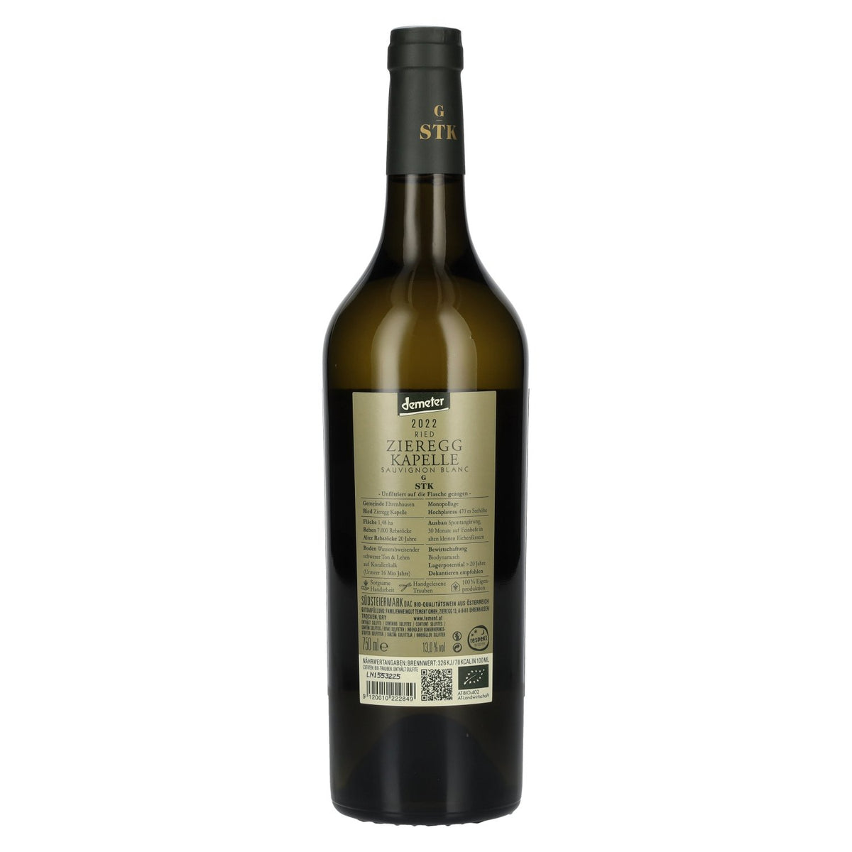 Tement Sauvignon Blanc Ried Zieregg Kapelle Südsteiermark DAC 2022 13% Vol. 0,75l