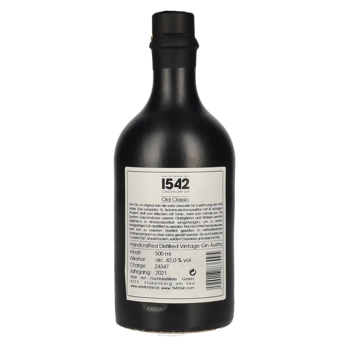 1542 The Original Old Classic London Dry Gin 2021 42% vol. 0,5l
