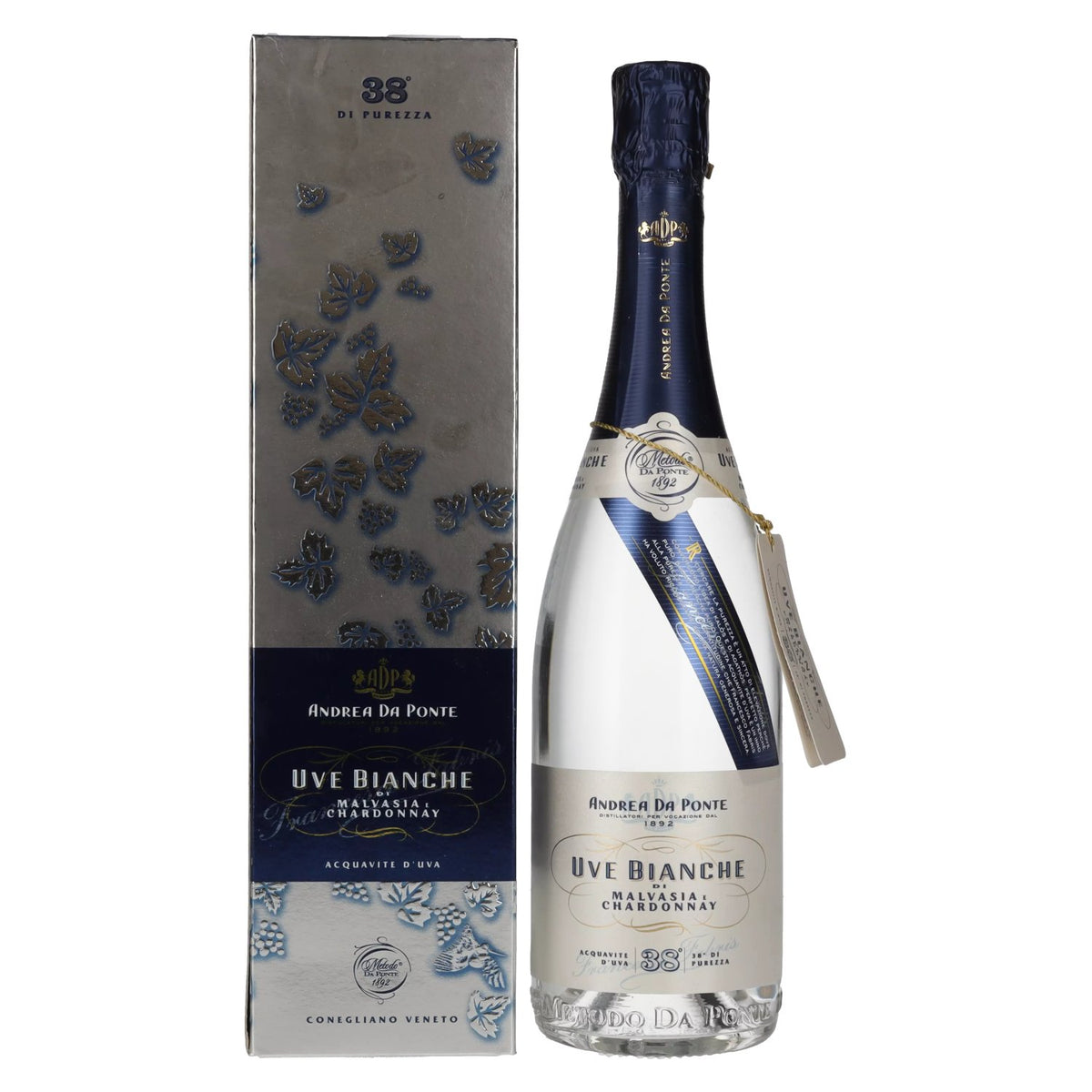 Andrea Da Ponte Uve Bianche di Malvasia e Chardonnay 38% vol. 0,7l en boîte cadeau