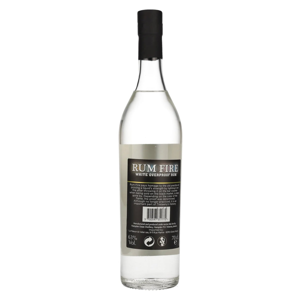 Hampden Estate Rum FIRE White Overproof Rum 63% vol. 0,7 l