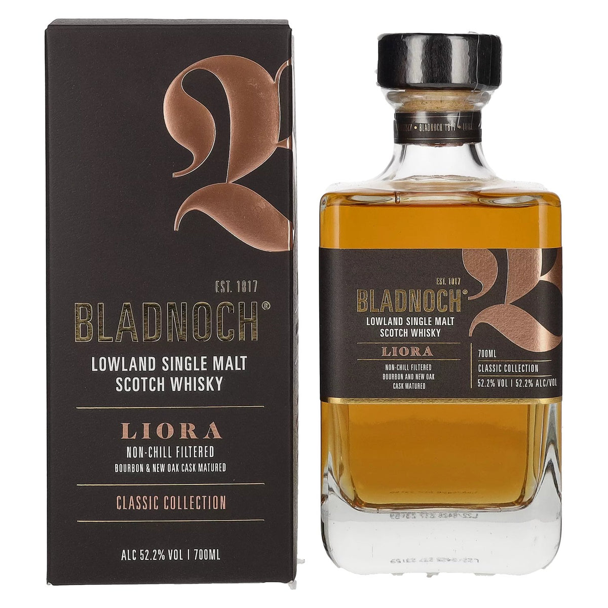 Bladnoch LIORA Lowland Single Malt Scotch Whisky 52,2% Vol. 0,7l in geschenkverpakking