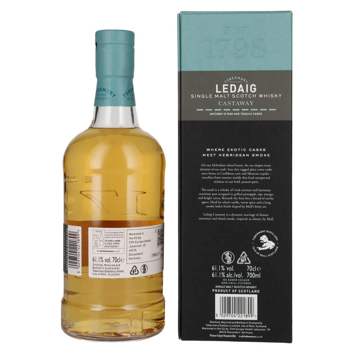 Ledaig CASTAWAY, whisky single malt écossais, 61,1 % vol., 0,7 l, dans un coffret cadeau