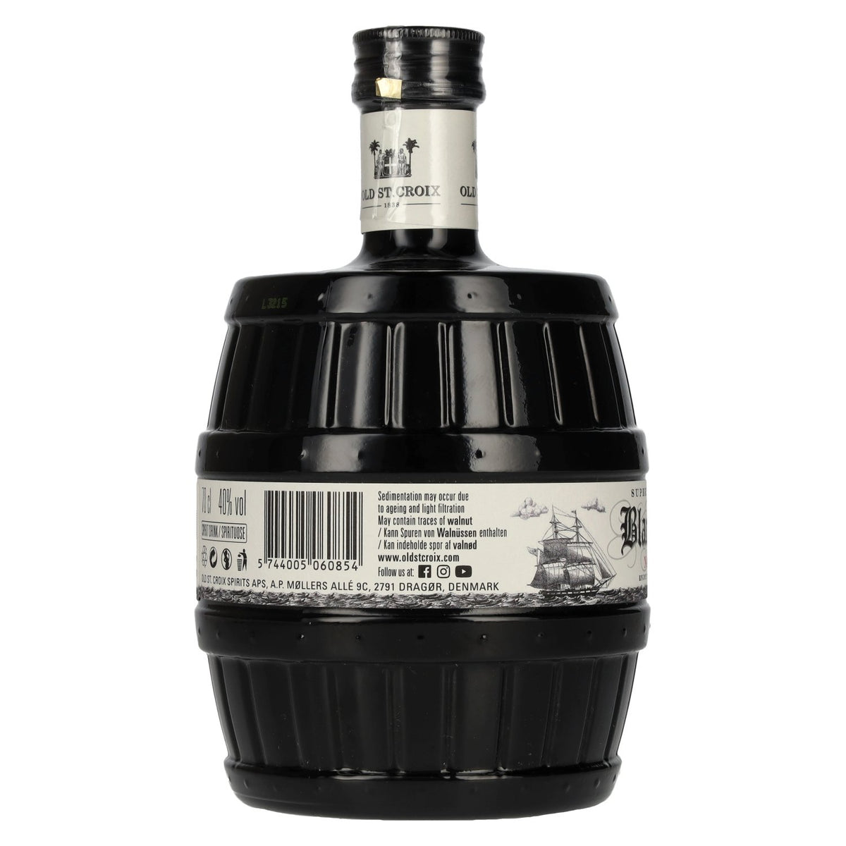 Old St. Croix A.H. Riise Black Barrel NAVY SPICED Spirit Drank 40% Vol. 0,7l