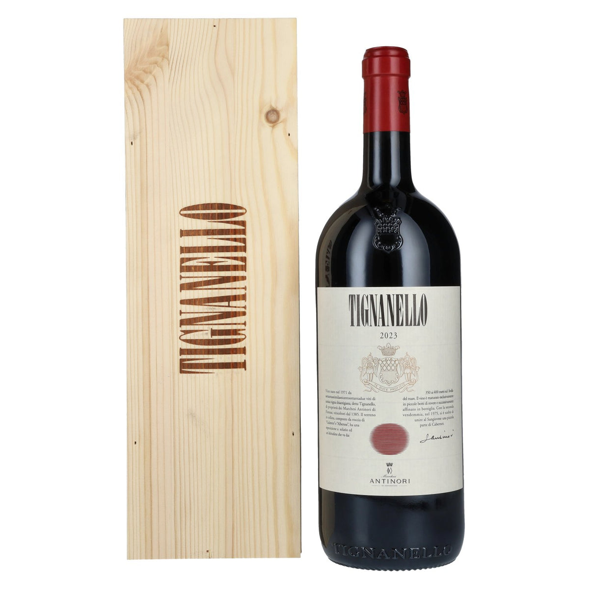 Marchesi Antinori Tignanello IGT 2023 14,5 % vol. 1,5 l dans un coffret en bois
