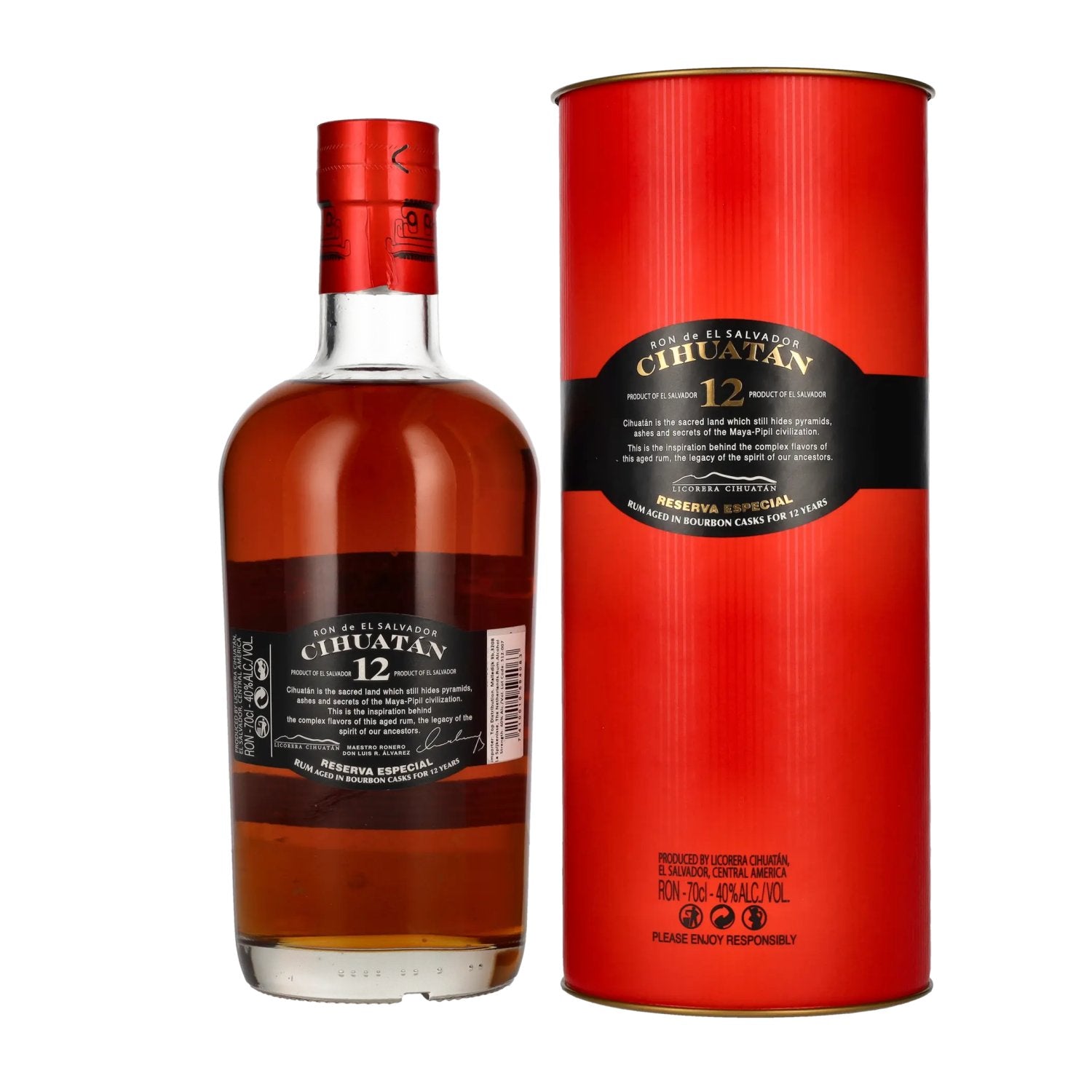Cihuatán 12 Solera Reserva Especial Rum 40% vol. 0,7l en boîte cadeau