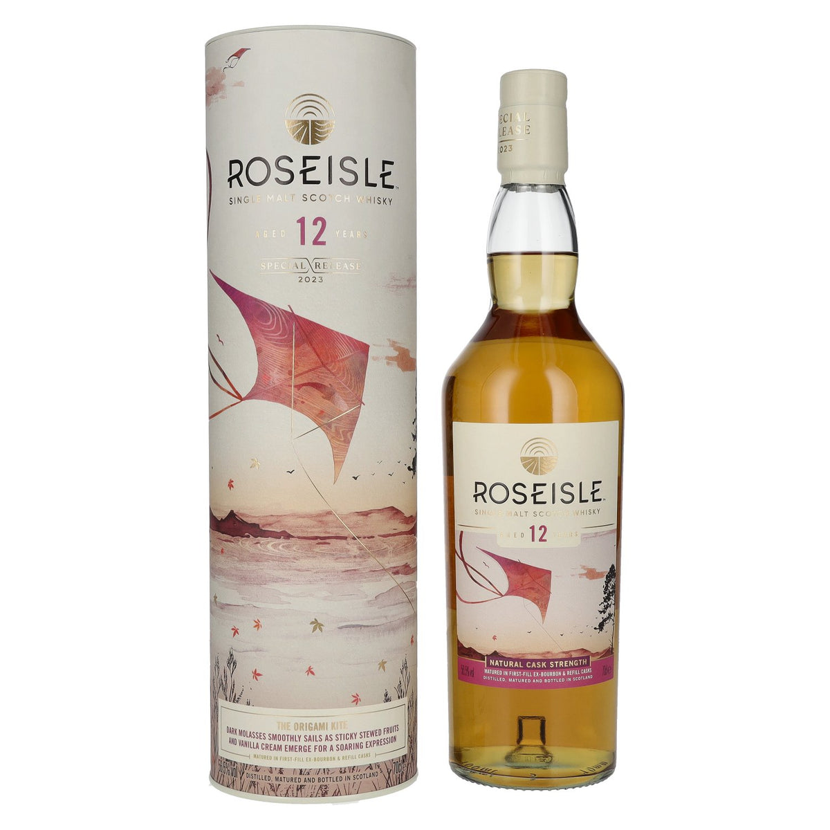 Roseisle 12 Years Old ORIGAMI KITE Single Malt Special Release 2023 56,5% vol. 0,7 l in geschenkverpakking