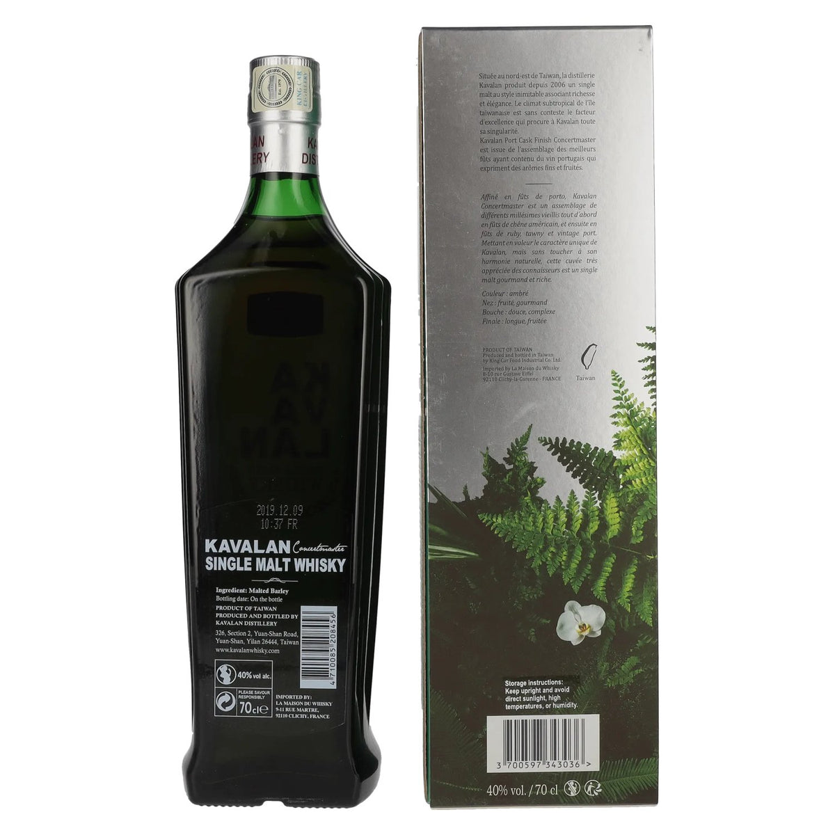 Kavalan Whisky CONCERTMASTER Port Cask Finish Édition Festif, 40 % vol., 0,7 l, dans un coffret cadeau