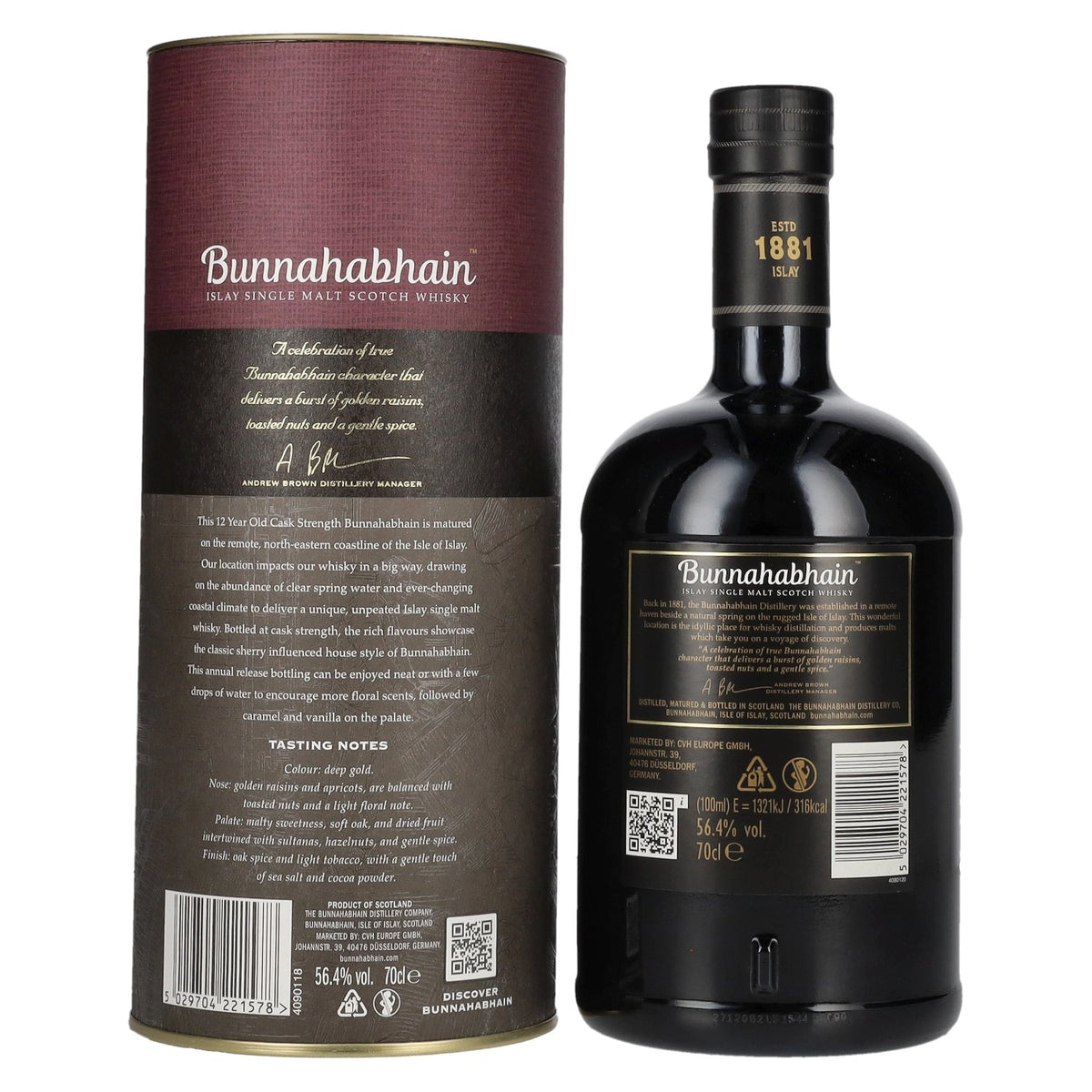 Bunnahabhain 12 Years Old Islay Single Malt Cask Strength Edition 2025 56,4% Vol. 0,7l in geschenkverpakking