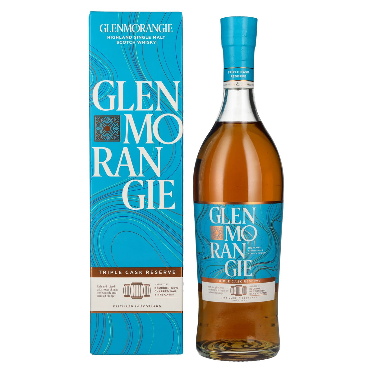 Glenmorangie Triple Cask Reserve Highland Single Malt 40 % vol., 0,7 l, dans un coffret cadeau