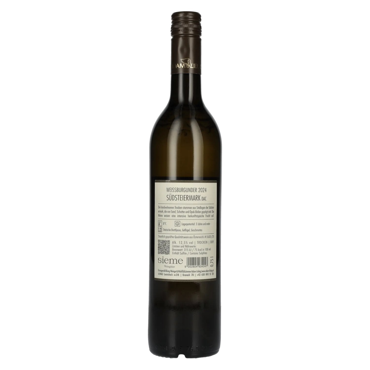 Adam-Lieleg Pinot Blanc Südsteiermark DAC 2024 12,5% Vol. 0,75l