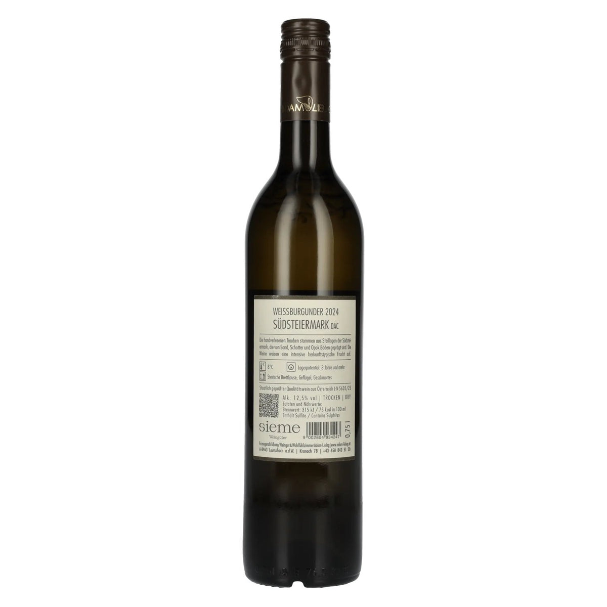 Adam-Lieleg Weissburgunder Südsteiermark DAC 2024 12,5% Vol. 0,75l