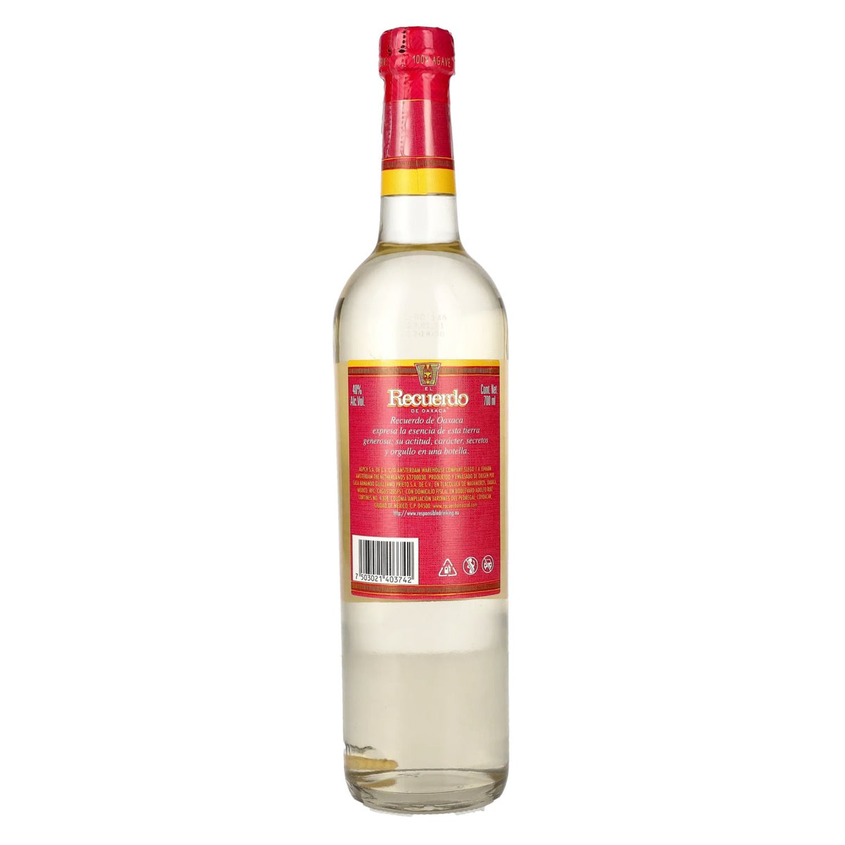 El Recuerdo de Oaxaca Mezcal Abocado mit WURM 40% Vol. 0,7l