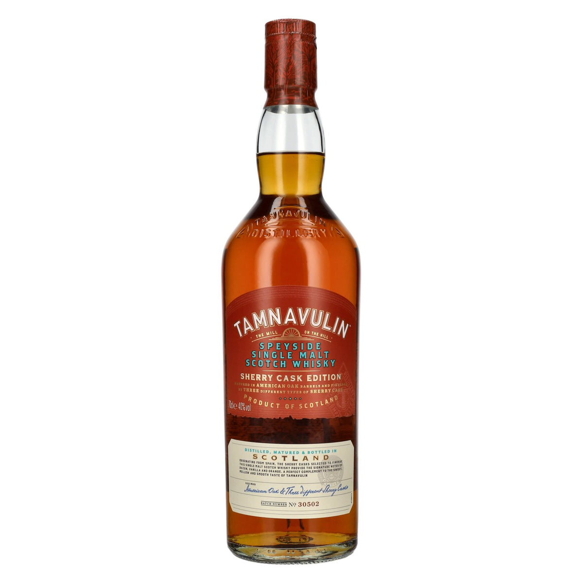 Tamnavulin SHERRY CASK, whisky single malt écossais de Speyside, 40 % vol., 0,7 l