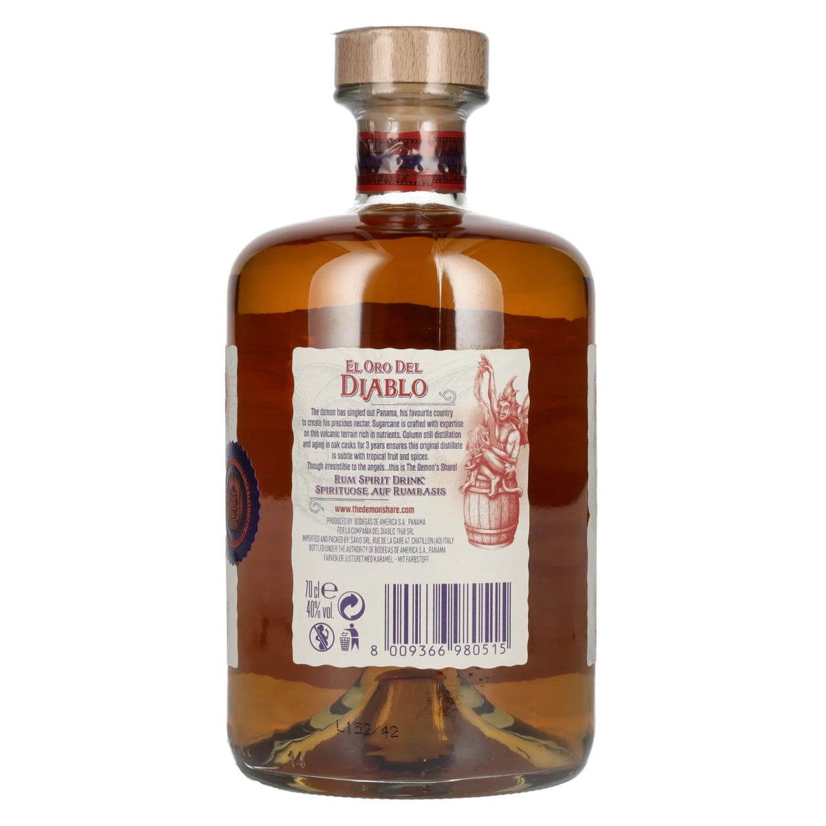 The Demon's Share El Oro Del Diablo Premium Rum Spirit Drink 40% ABV 0.7l
