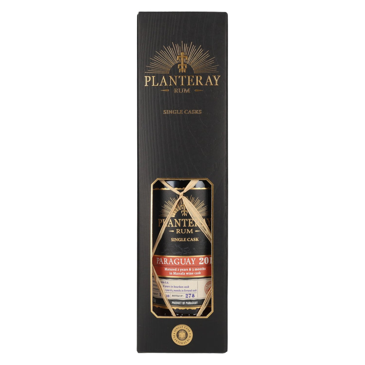 Rhum Planteray PARAGUAY Single Cask Marsala Barrel 2014 45,4 % vol. 0,7 l dans un coffret cadeau