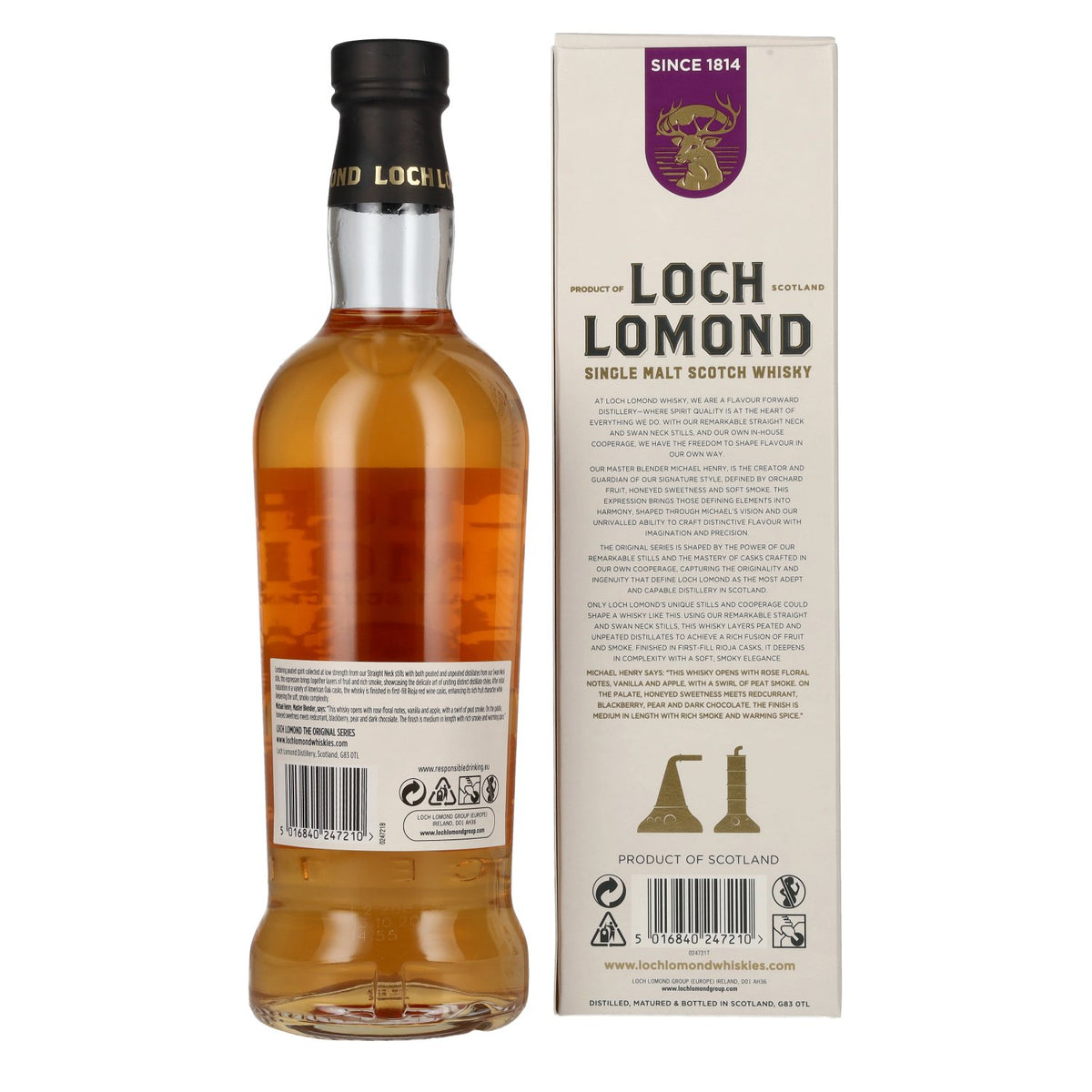 Loch Lomond THE ORIGINAL Peated Rioja Cask Single Malt 40% Vol. 0,7l in geschenkverpakking