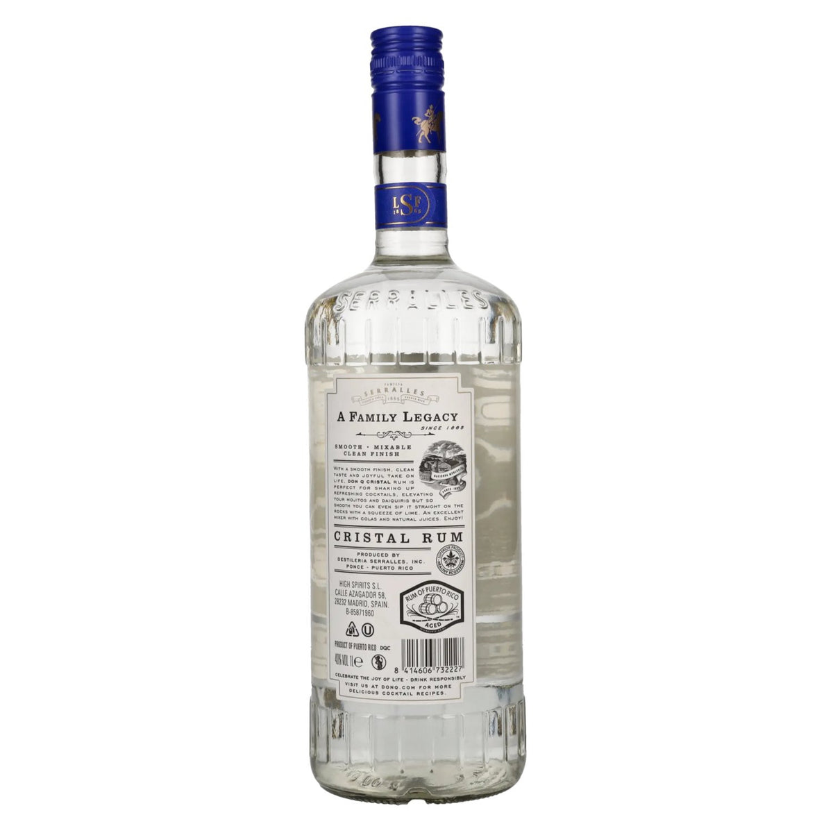 Don Q CRISTAL Puerto Rican Rum 40% vol. 1 litre