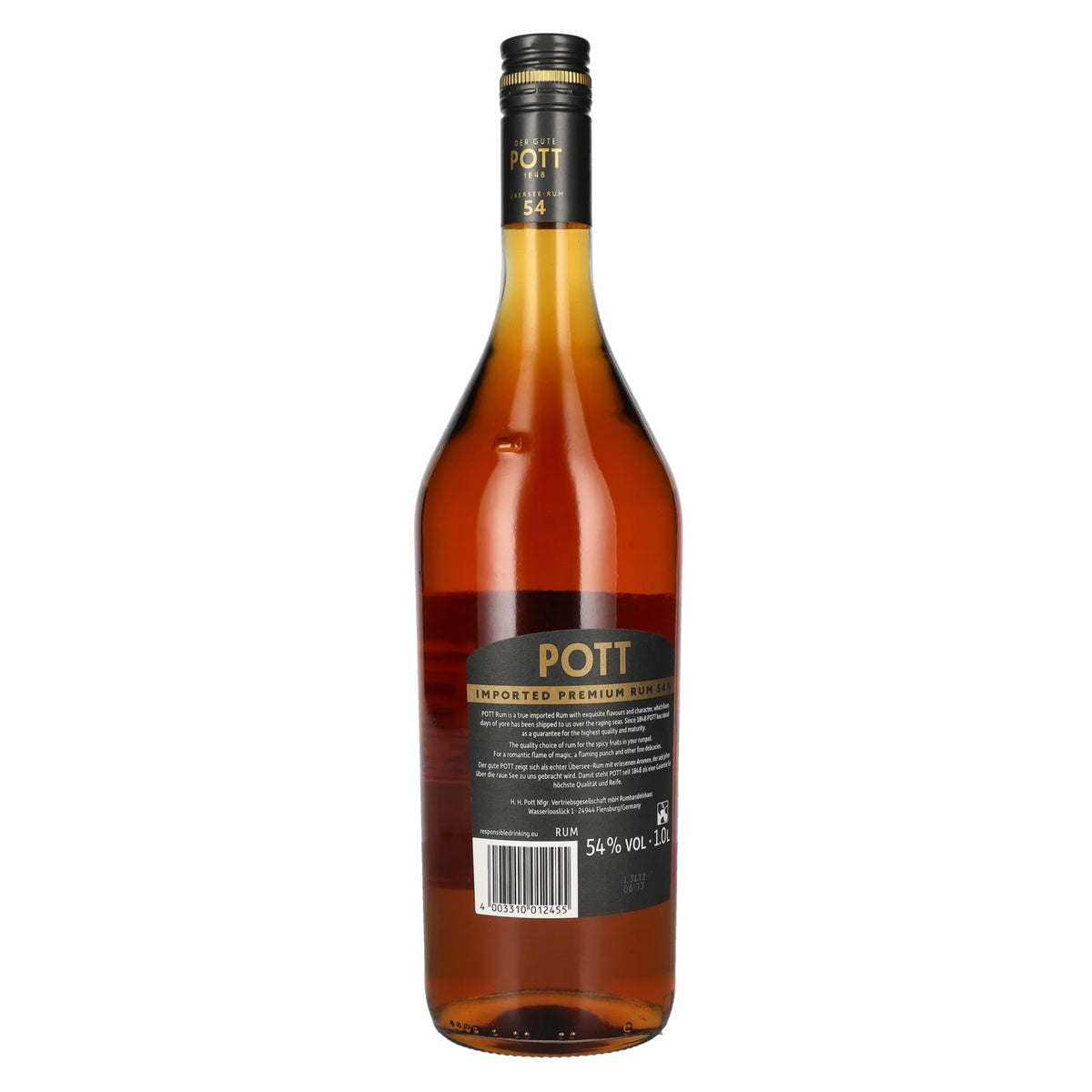 Rhum Pott 54 % vol., 1 l