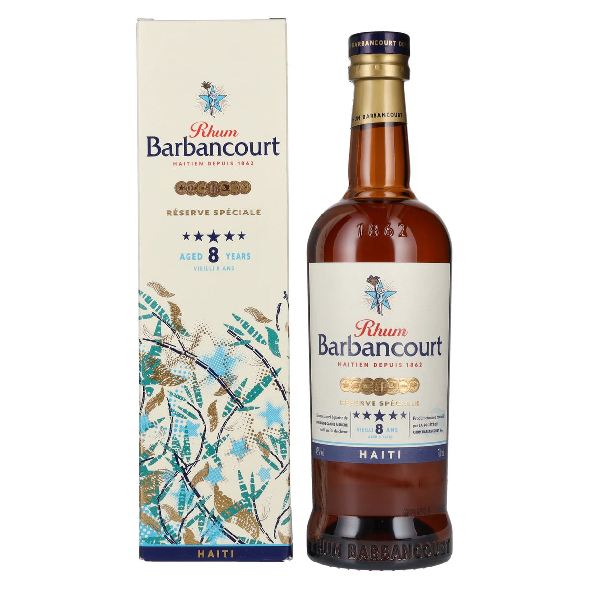 Barbancourt 8 Years Old Réserve Spéciale Haïti Rhum 43% Vol. 0,7l en boîte cadeau