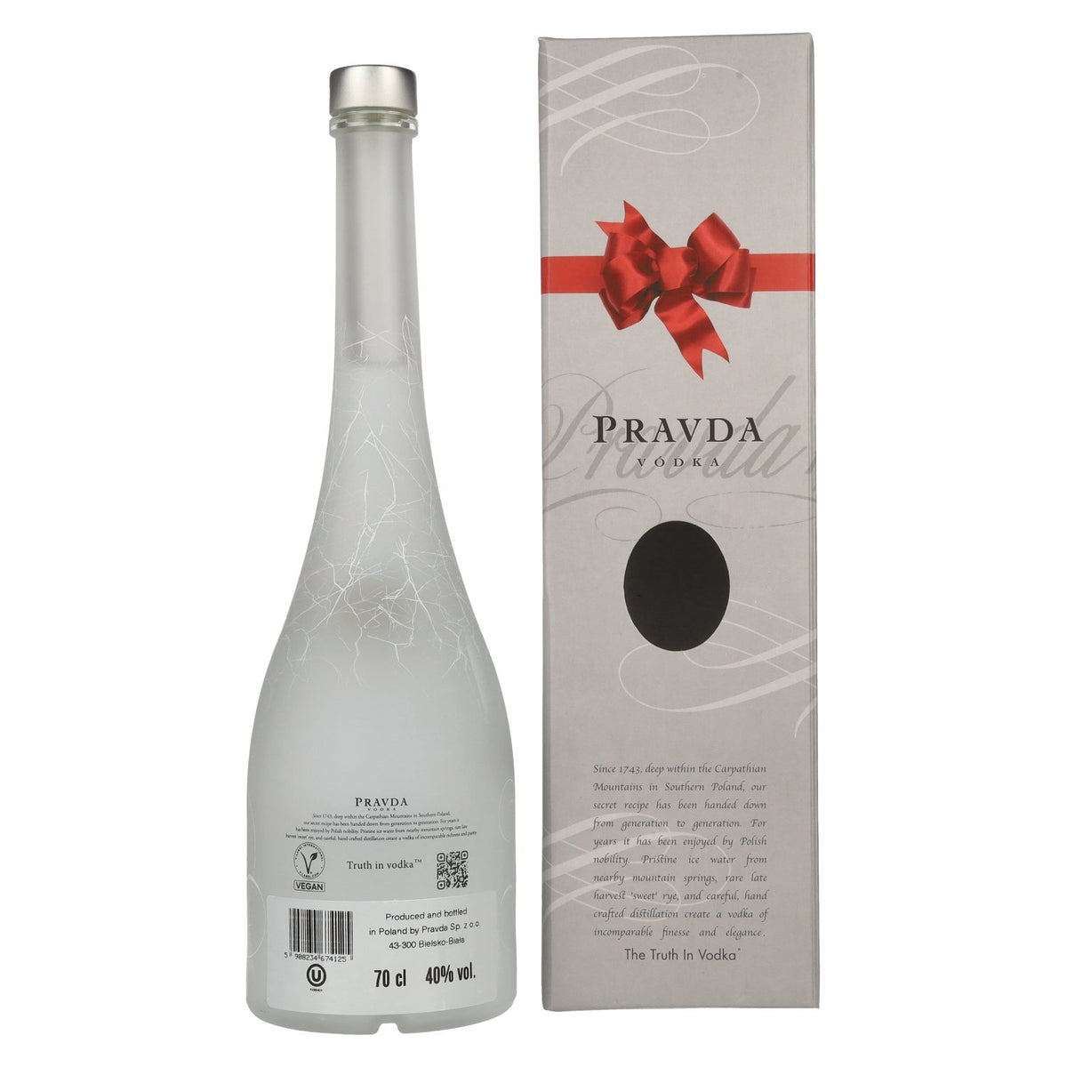 Pravda Vodka 40% vol. 0,7l en boîte cadeau