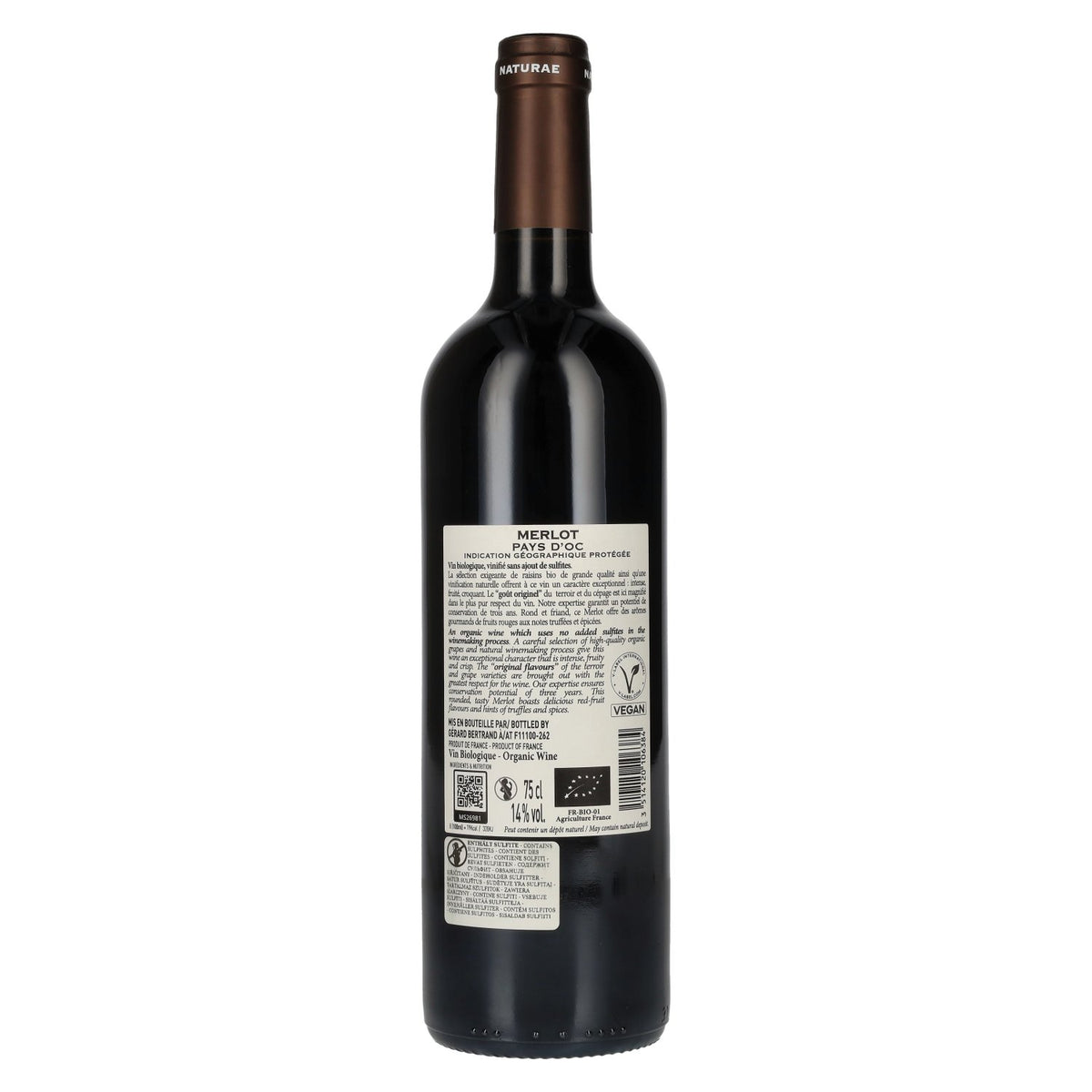 Gérard Bertrand Naturae Merlot Pays D'oc 2024 14% Vol. 0,75l