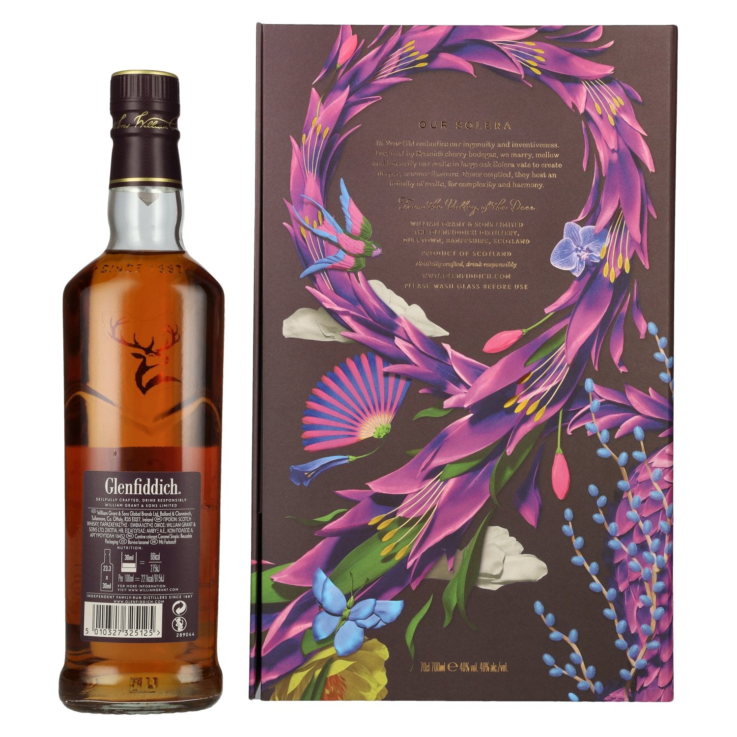 Glenfiddich 15 OUR SOLERA Single Malt Scotch Whisky 40% Vol. 0,7l in gift box with 2 glasses