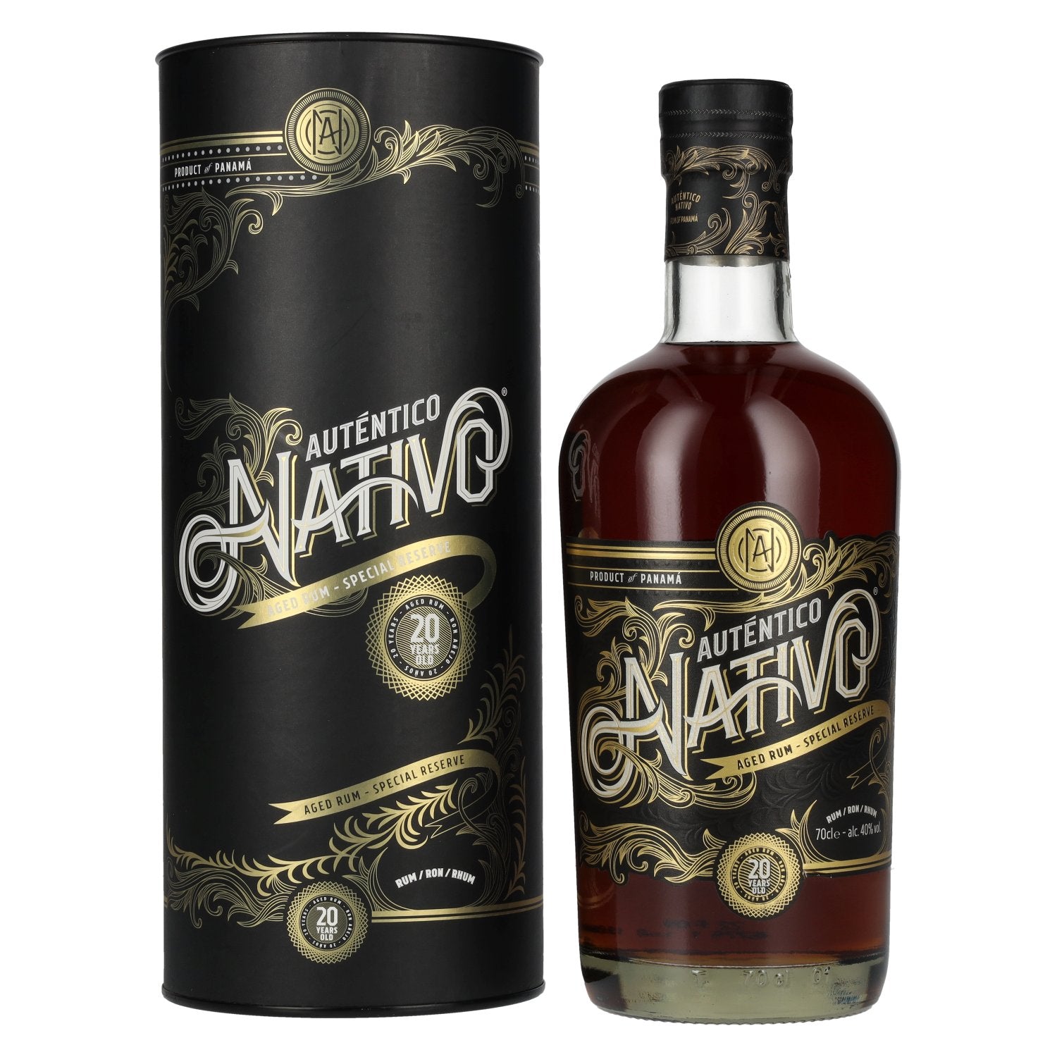 Auténtico Nativo Rum 20 Years Old Special Reserve Rum 40% Vol. 0,7l in gift box