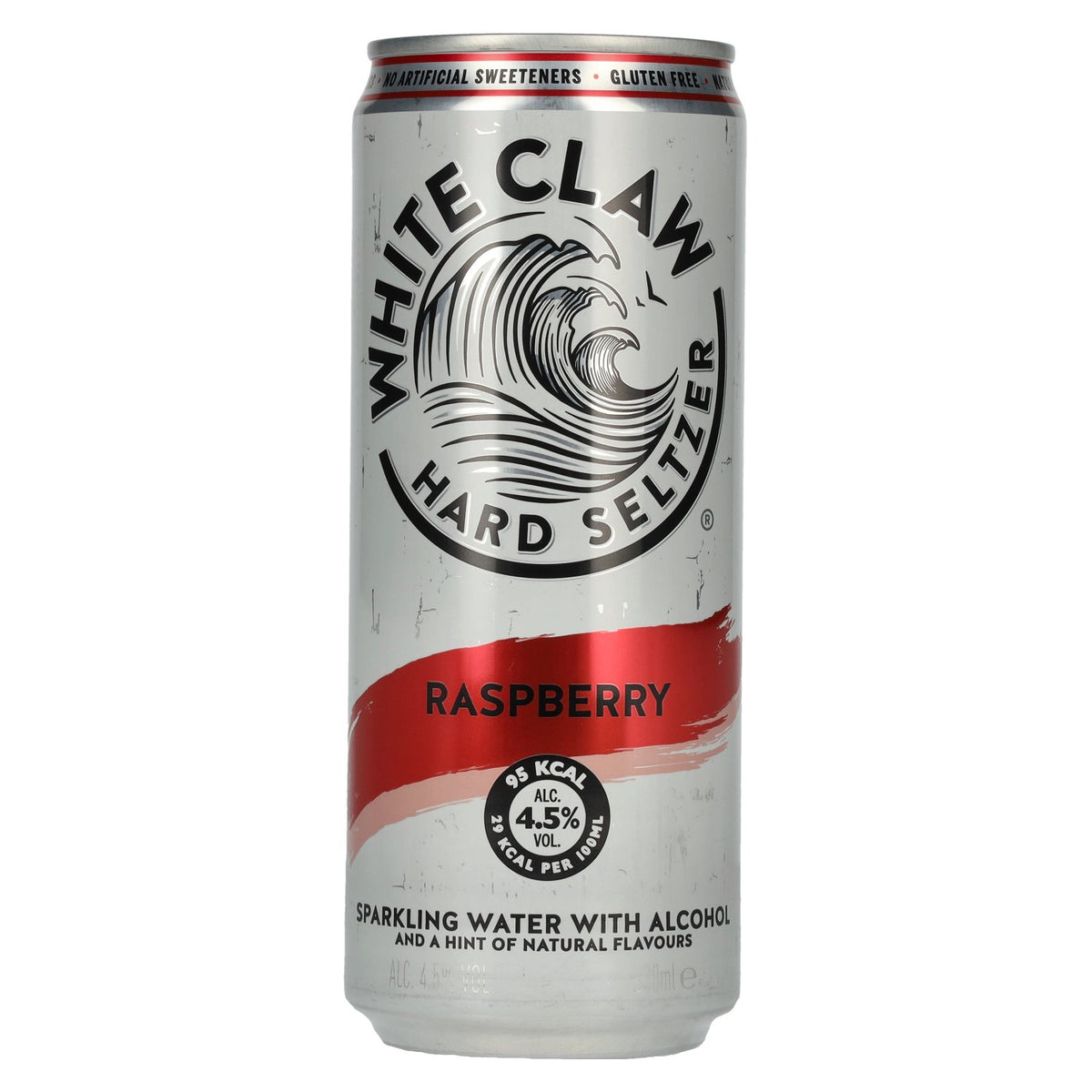 White Claw Hard Seltzer Raspberry 4.5% ABV 0.33l can (deposit required)