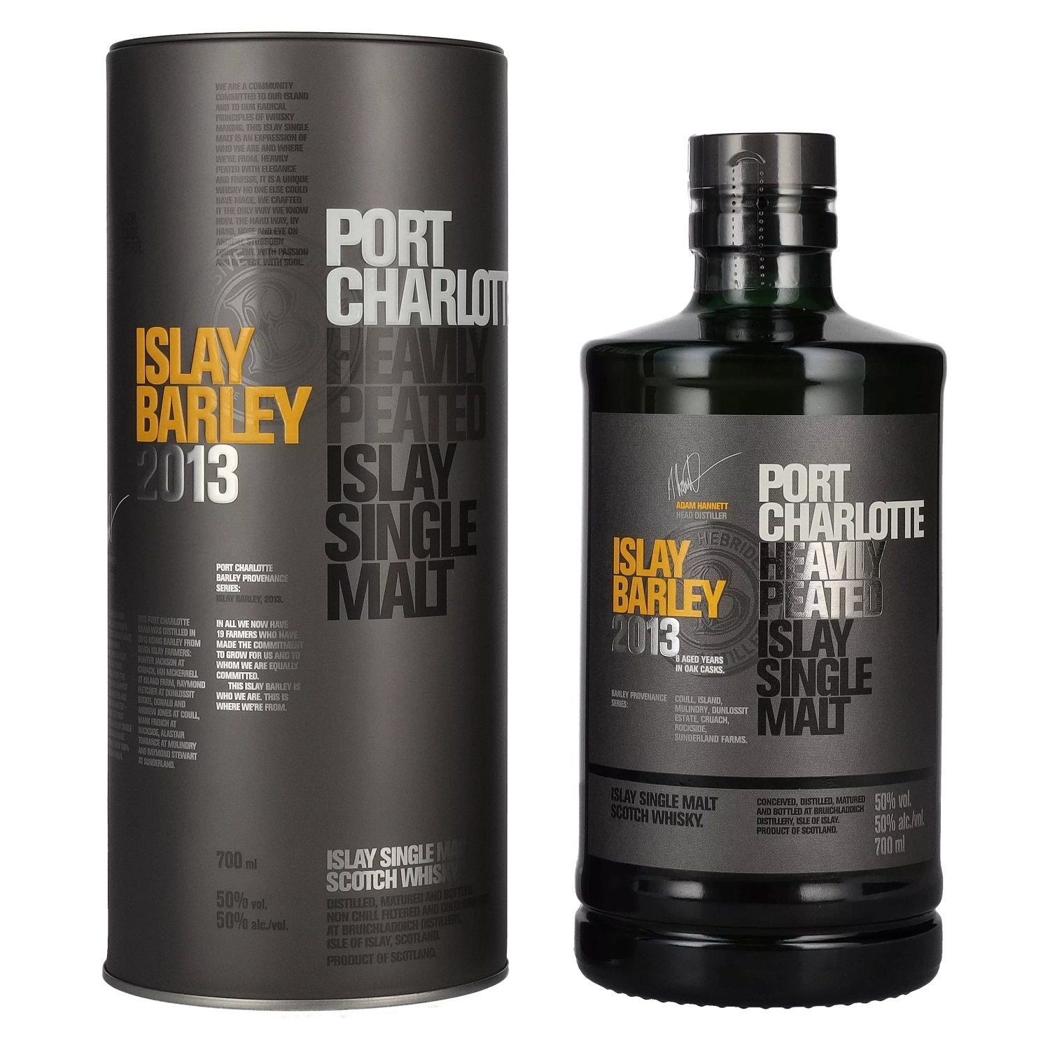 Port Charlotte ISLAY BARLEY Zwaar Peated Islay Single Malt 2013 50% Vol. 0,7l in Blik