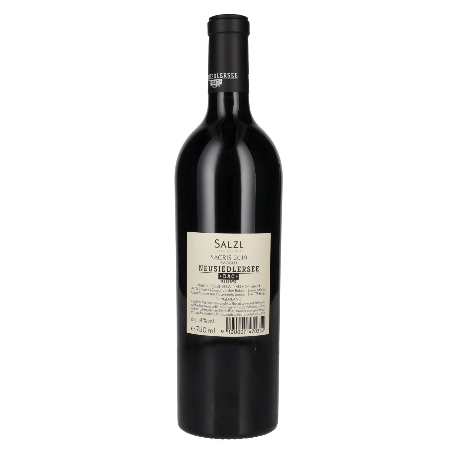 Salzl Sacris Zweigelt Reserve Neusiedlersee DAC 2019 14% Vol. 0,75l