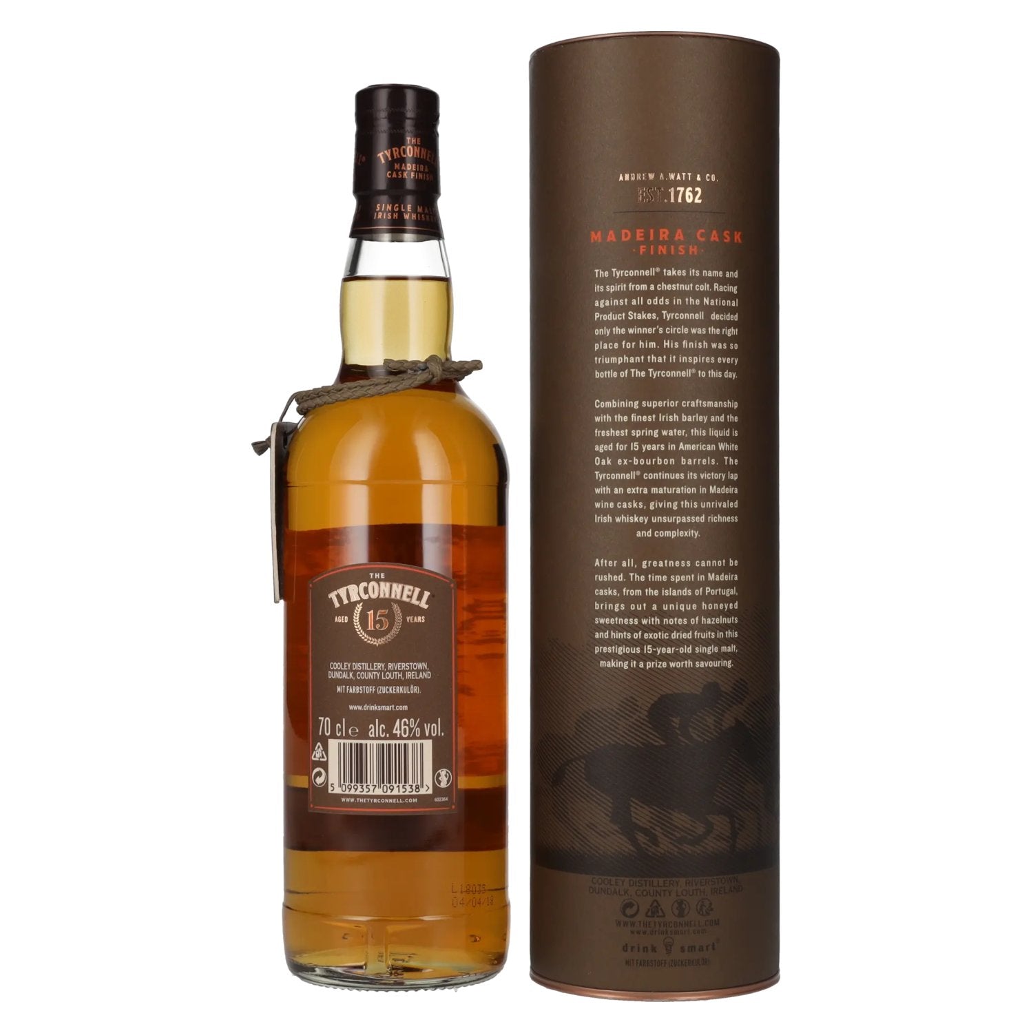 The Tyrconnell 15 Years Old Madeira Cask 46% Vol. 0,7l in gift box