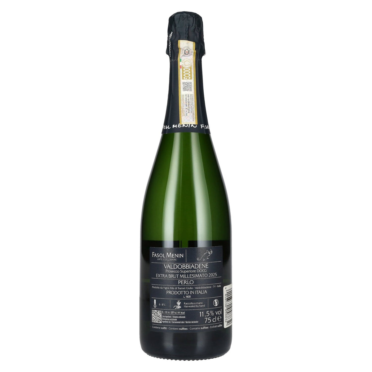 Fasol Menin Valdobbiadene Prosecco Superiore Perlo Extra Brut Millésimé DOCG 2025 11,5 % vol. 0,75 l