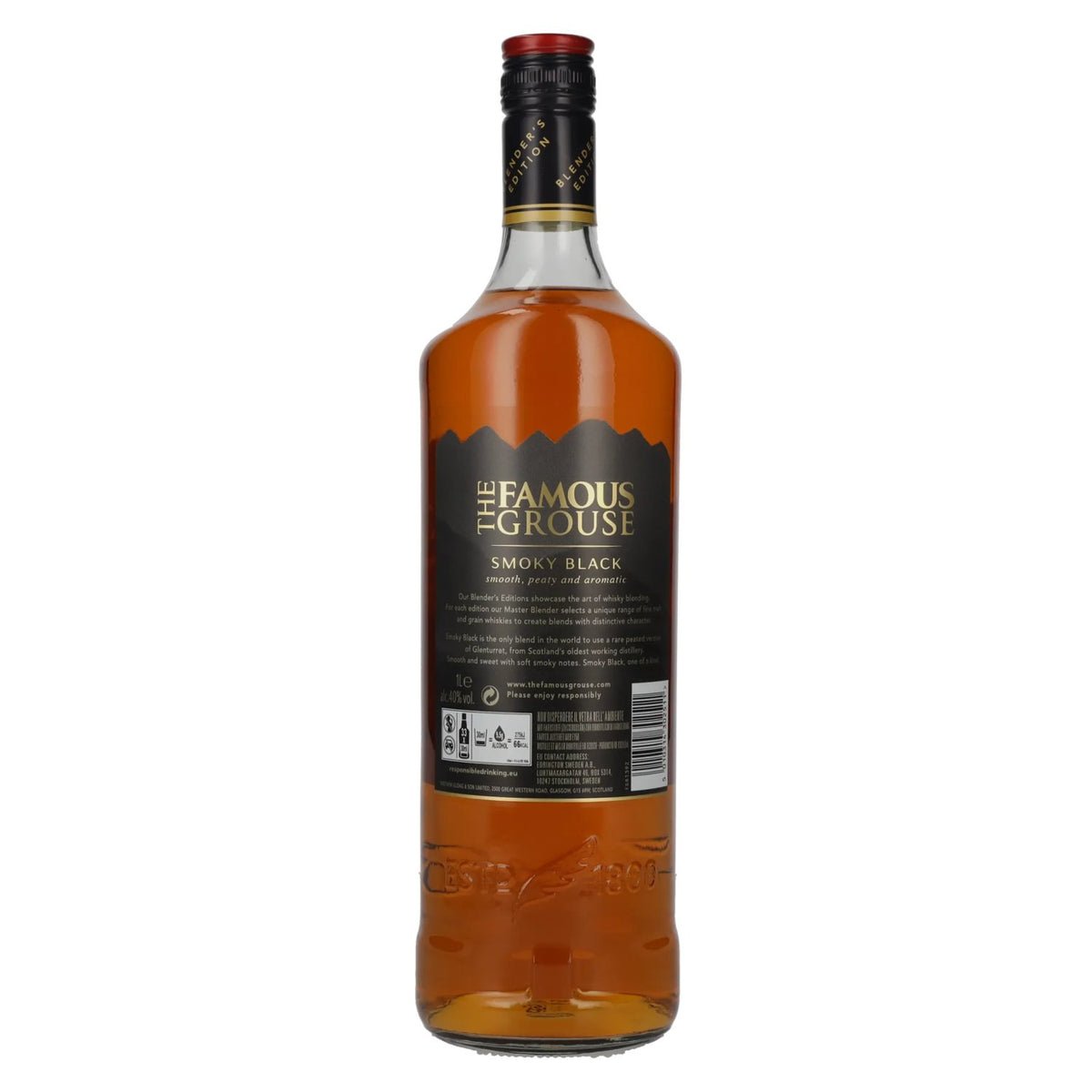 The Famous Grouse SMOKY BLACK, whisky écossais blended, 40 % vol., 1 l