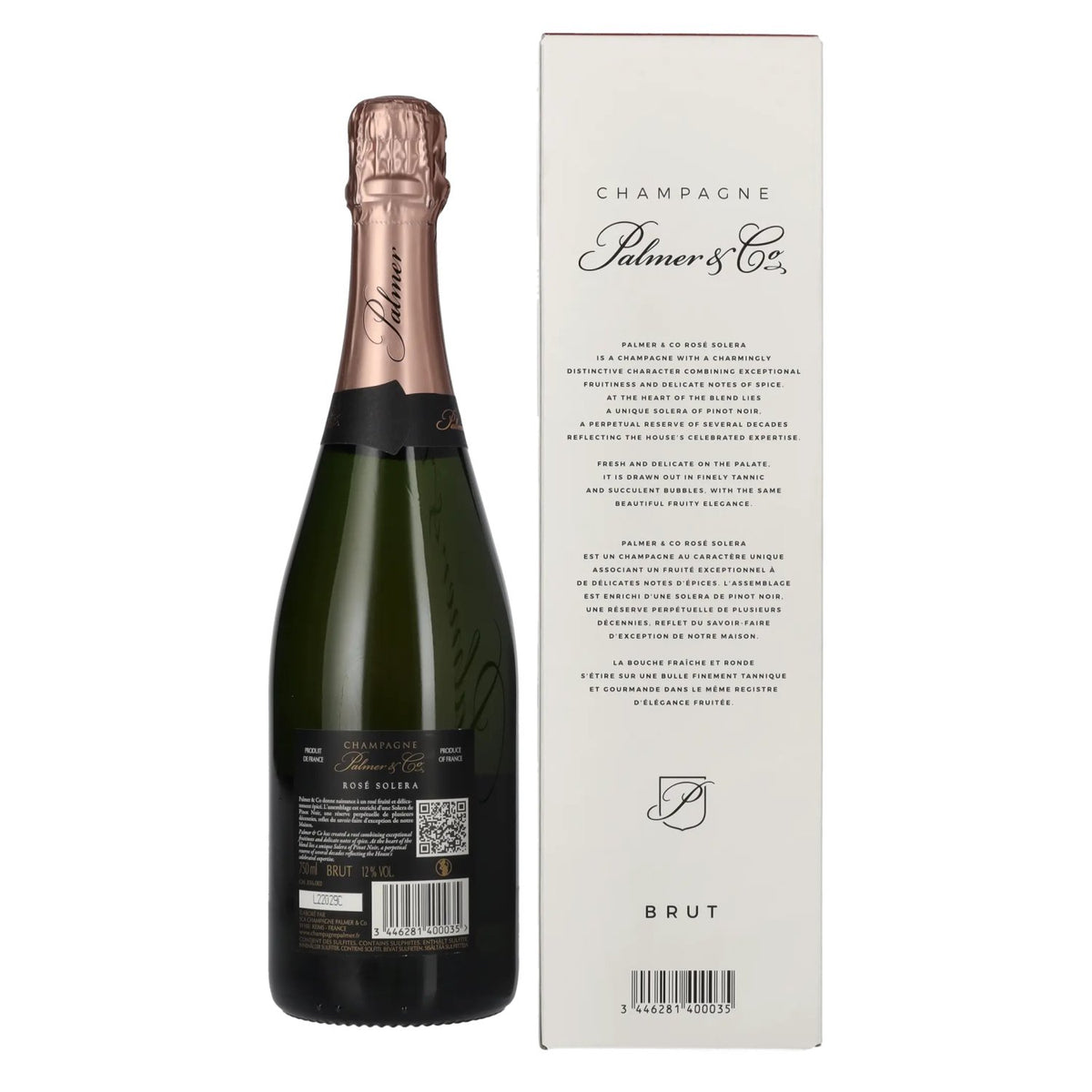 Palmer & Co Champagne Rosé Solera Brut 12% Vol. 0,75l in Geschenkbox