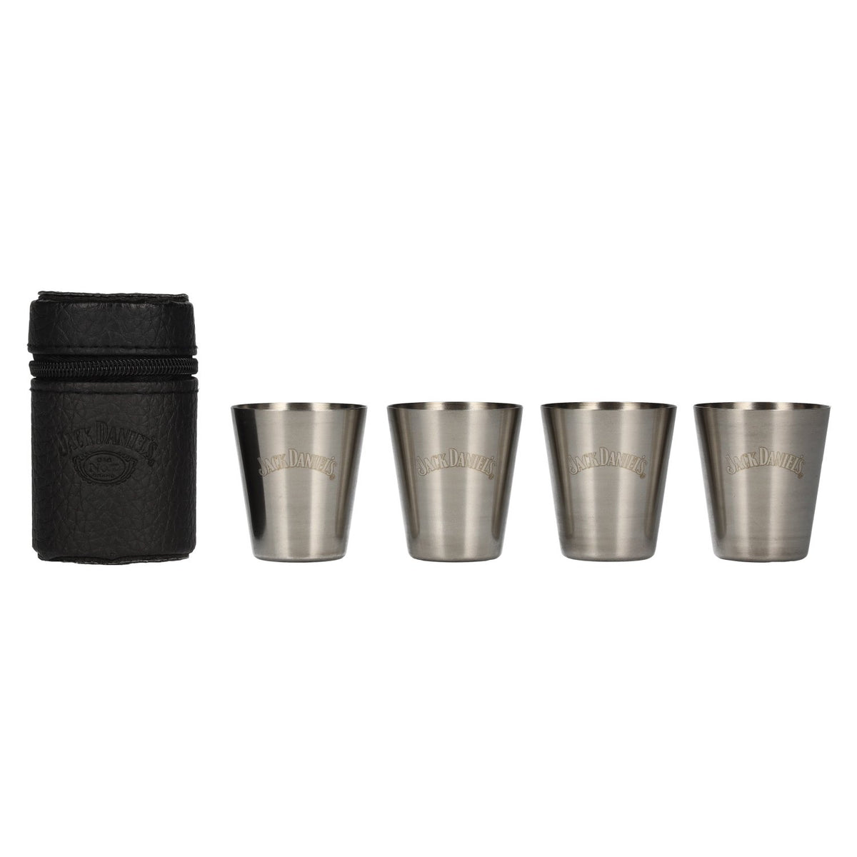 Verres à shot Jack Daniel's dans un étui en simili cuir
