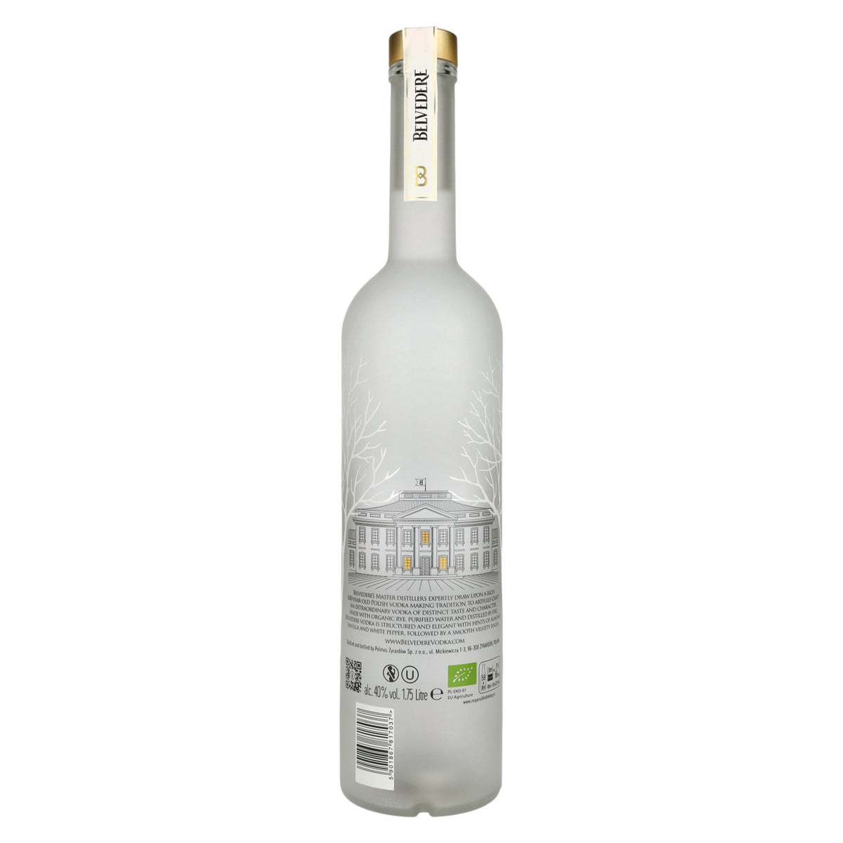 Belvedere Vodka bio 40 % vol. 1,75 l + autocollant lumineux LED